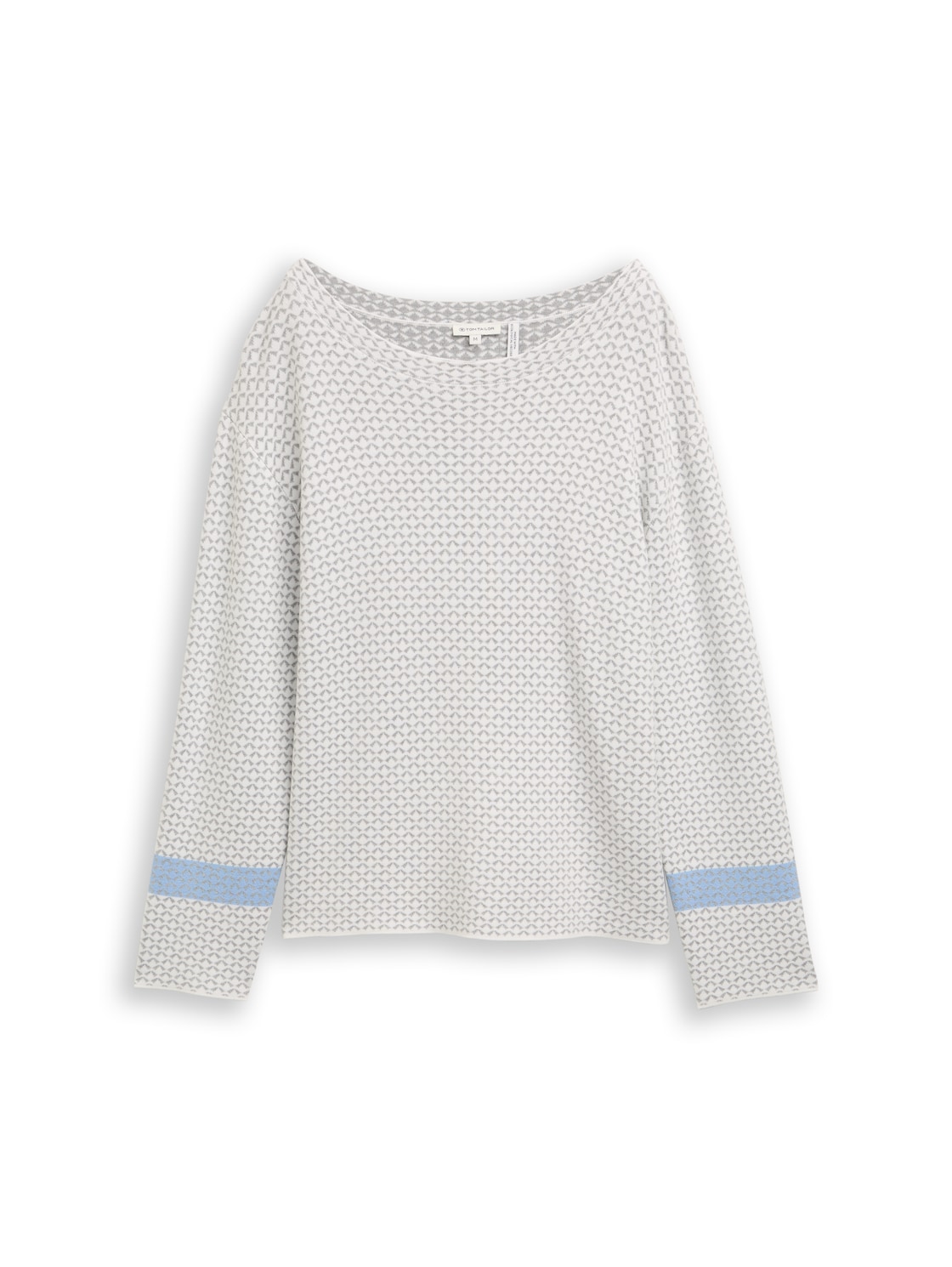 TOM TAILOR Damen Loose Fit Jacquard Strickpullover, grau, Gemustert, Gr. XS TOM TAILOR Damen Loose Fit Jacquard Strickpullover, grau, Gemustert, Gr. XS von Tom Tailor