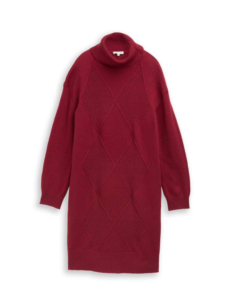TOM TAILOR Damen Loose Fit Strickkleid, rot, Meliert, Gr. 34 von Tom Tailor