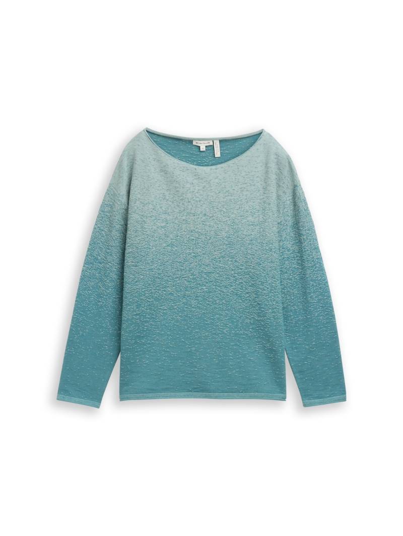TOM TAILOR Damen Loose Fit Strickpullover mit Farbverlauf, grün, Farbverlauf, Gr. XS TOM TAILOR Damen Loose Fit Strickpullover mit Farbverlauf, grün, Farbverlauf, Gr. XS von Tom Tailor