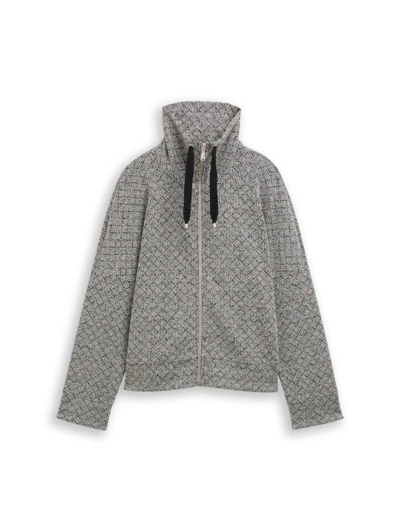 TOM TAILOR Damen Loose Fit Sweatjacke mit Stehkragen, beige, Meliert, Gr. S TOM TAILOR Damen Loose Fit Sweatjacke mit Stehkragen, beige, Meliert, Gr. S von Tom Tailor