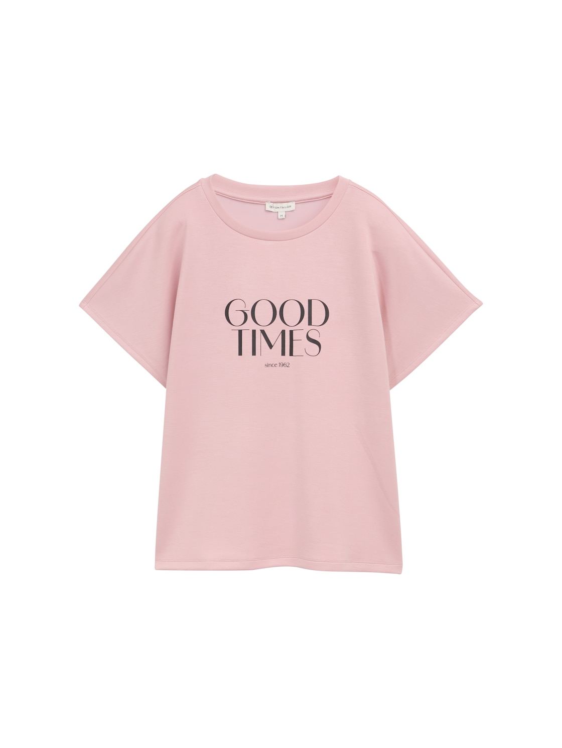 TOM TAILOR Damen Loose Fit T-Shirt mit Print, rosa, Uni, Gr. XS von Tom Tailor