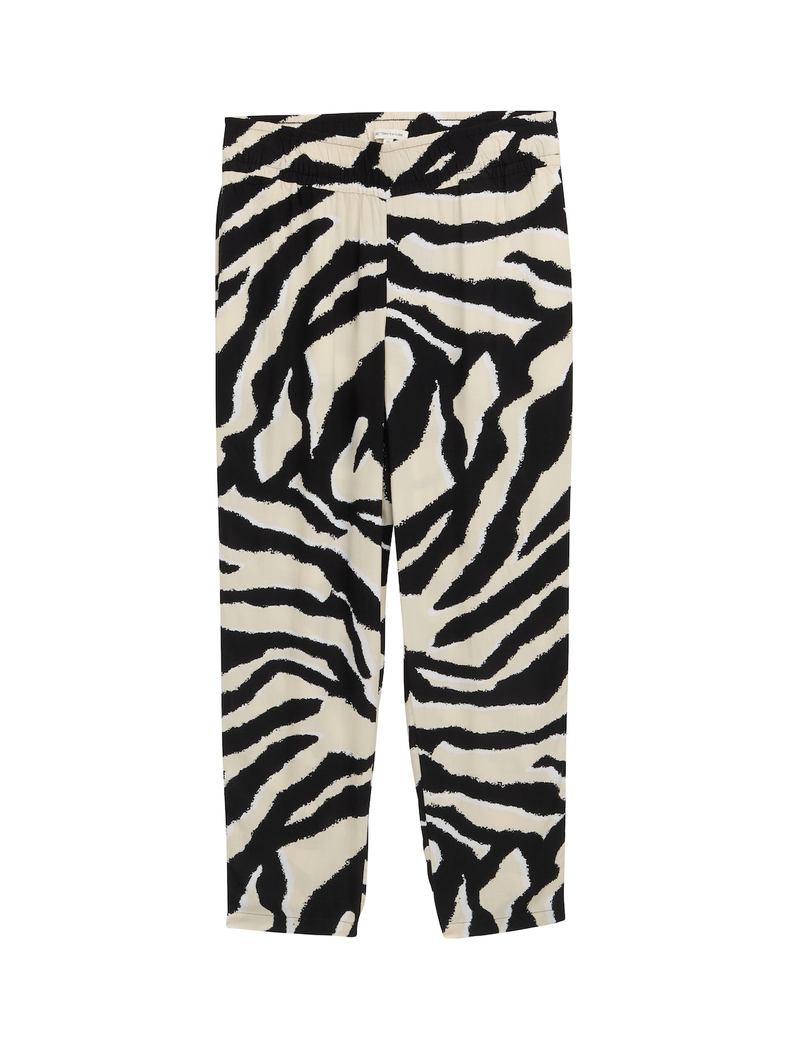 TOM TAILOR Damen Loose Slim Hose, braun, Gemustert, Gr. 36/28 von Tom Tailor