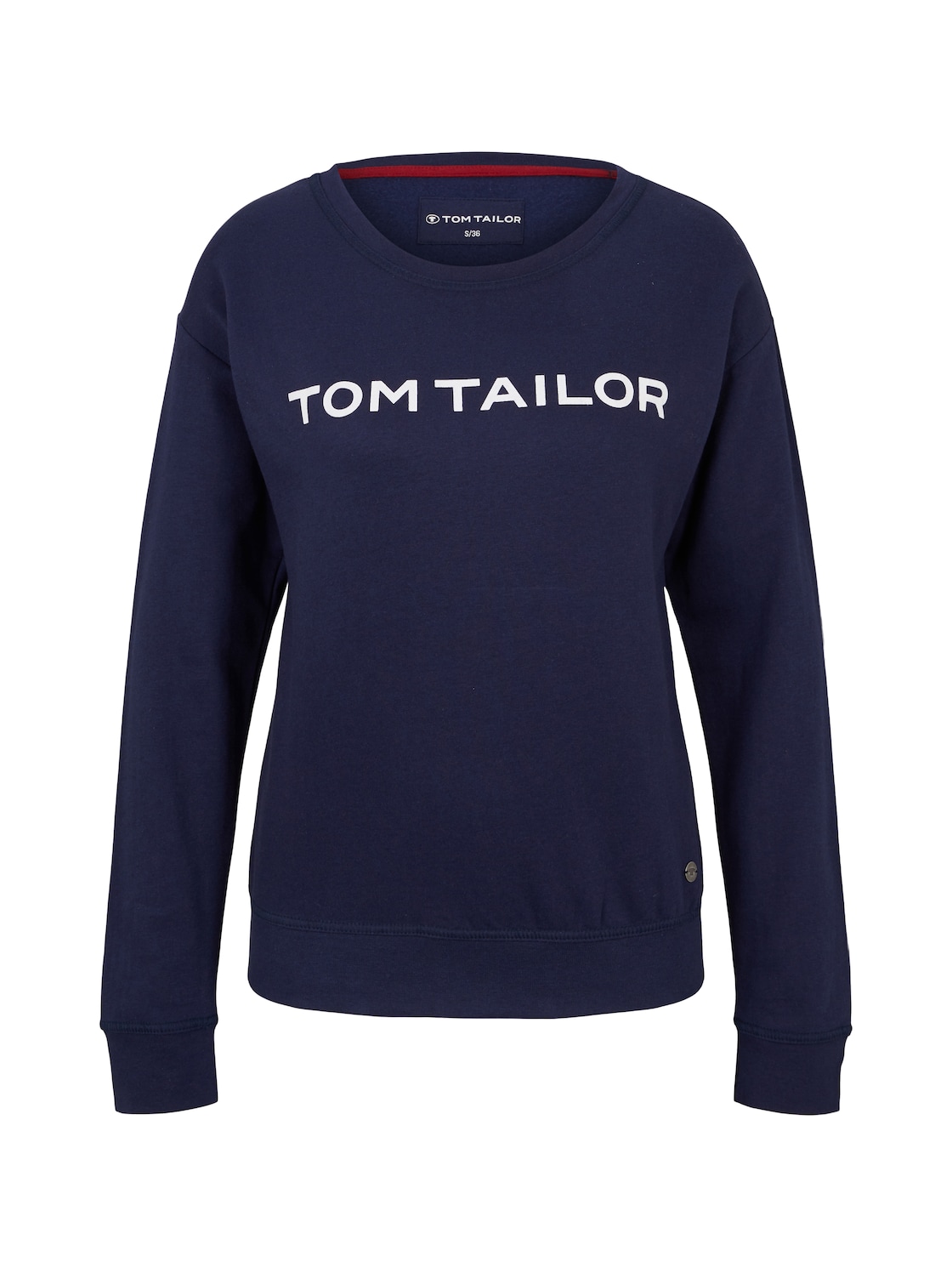 TOM TAILOR Damen Loungewear Sweatshirt, blau, Print, Gr. 34 von Tom Tailor