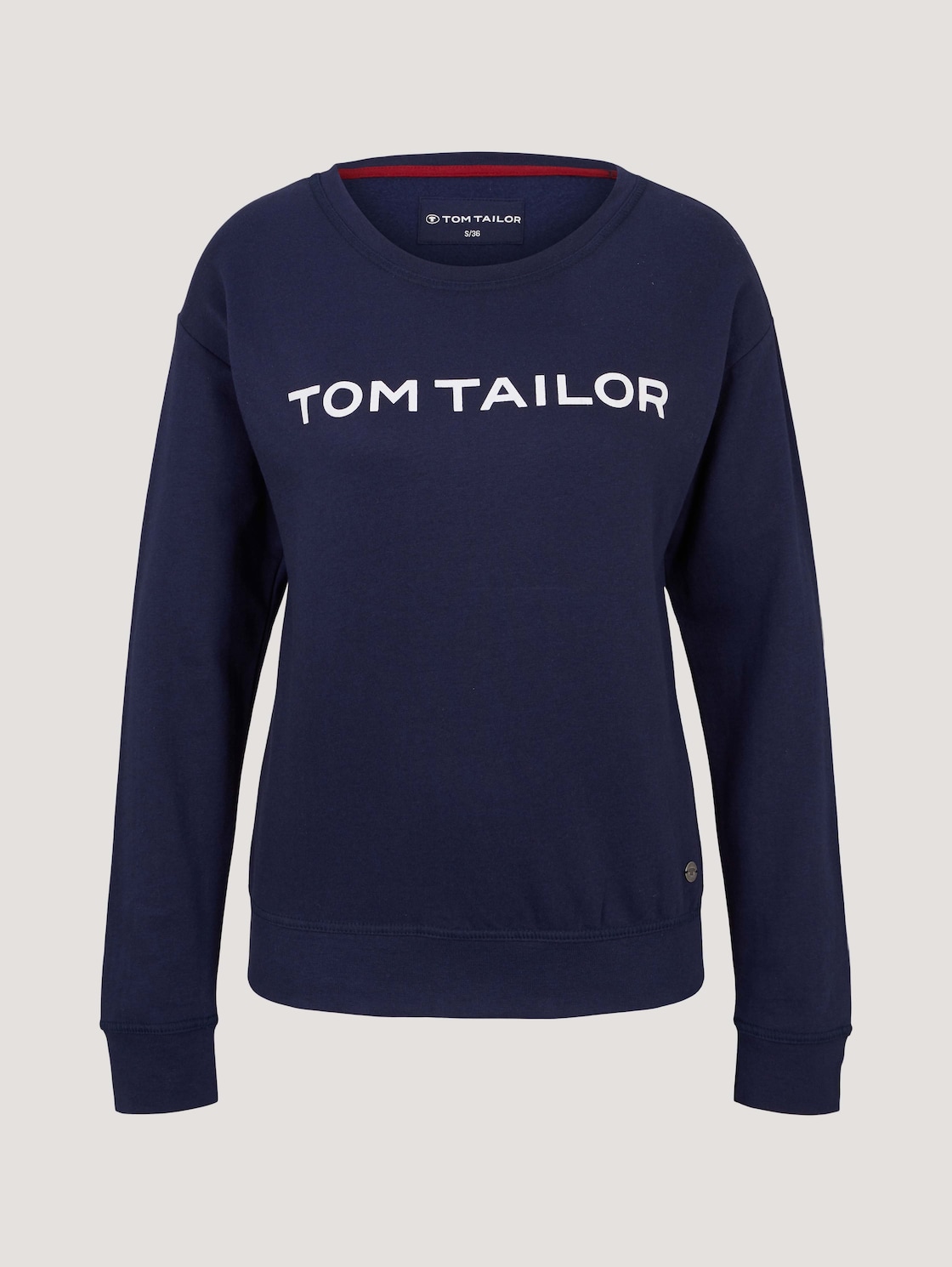 TOM TAILOR Damen Loungewear Sweatshirt, blau, Print, Gr. 42 von Tom Tailor