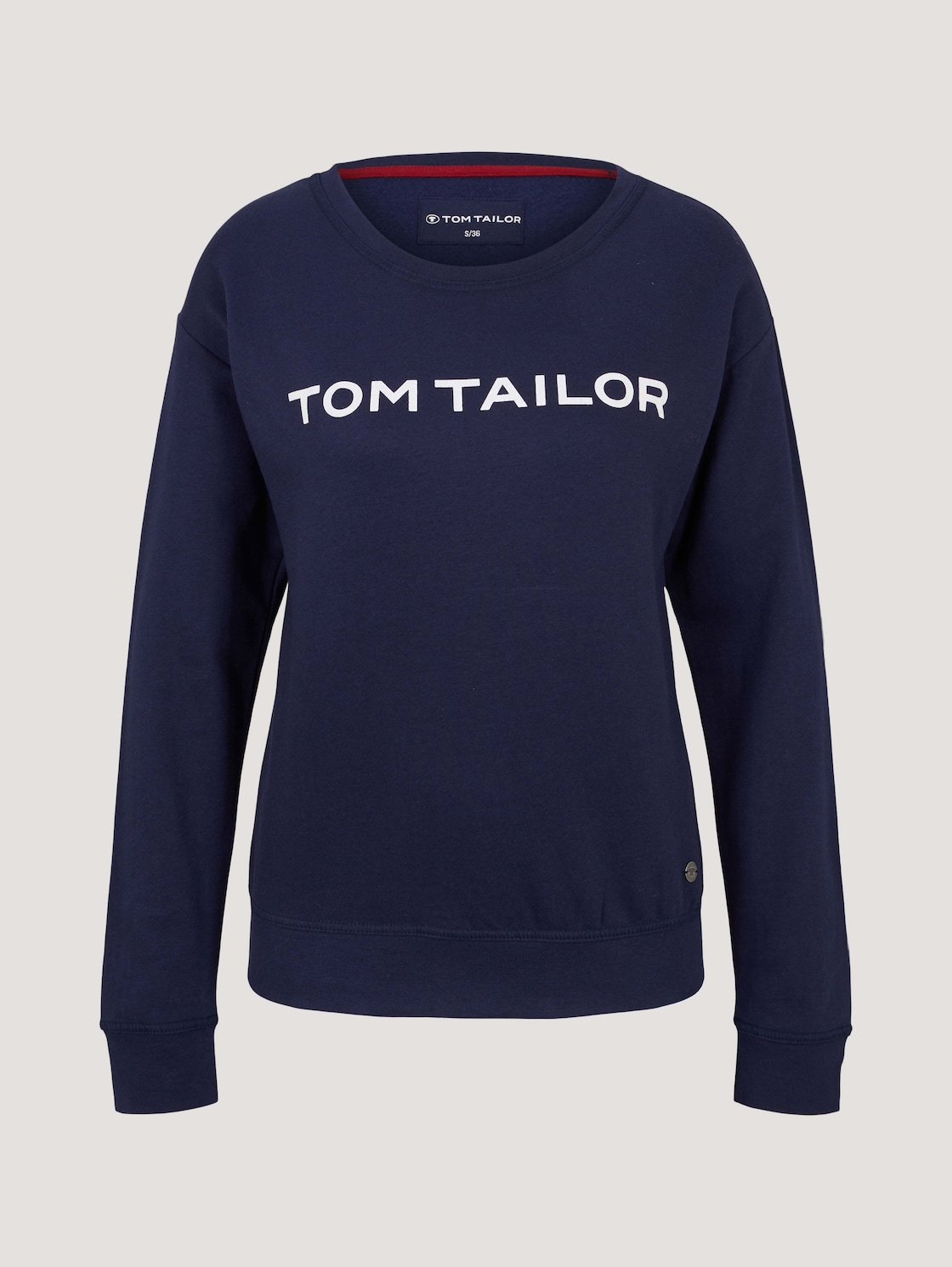 TOM TAILOR Damen Loungewear Sweatshirt, blau, Print, Gr. 38 von Tom Tailor