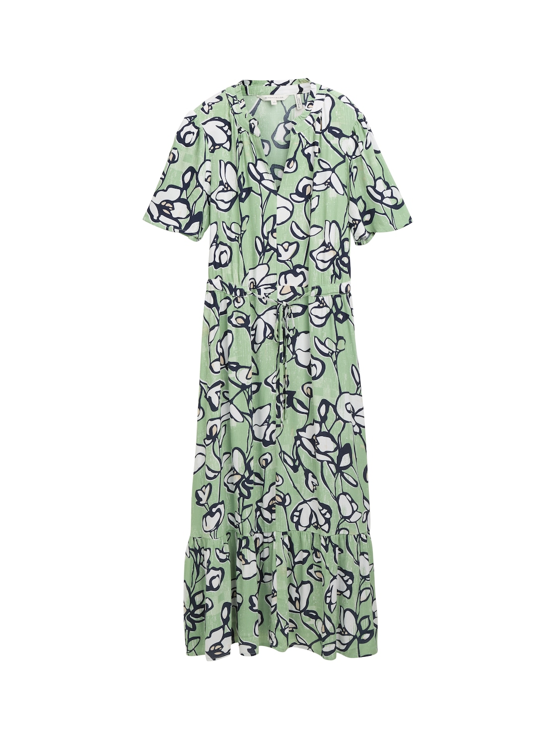 TOM TAILOR Damen Maxi-Kleid mit Muster, grün, Geblümt, Gr. 40 von Tom Tailor