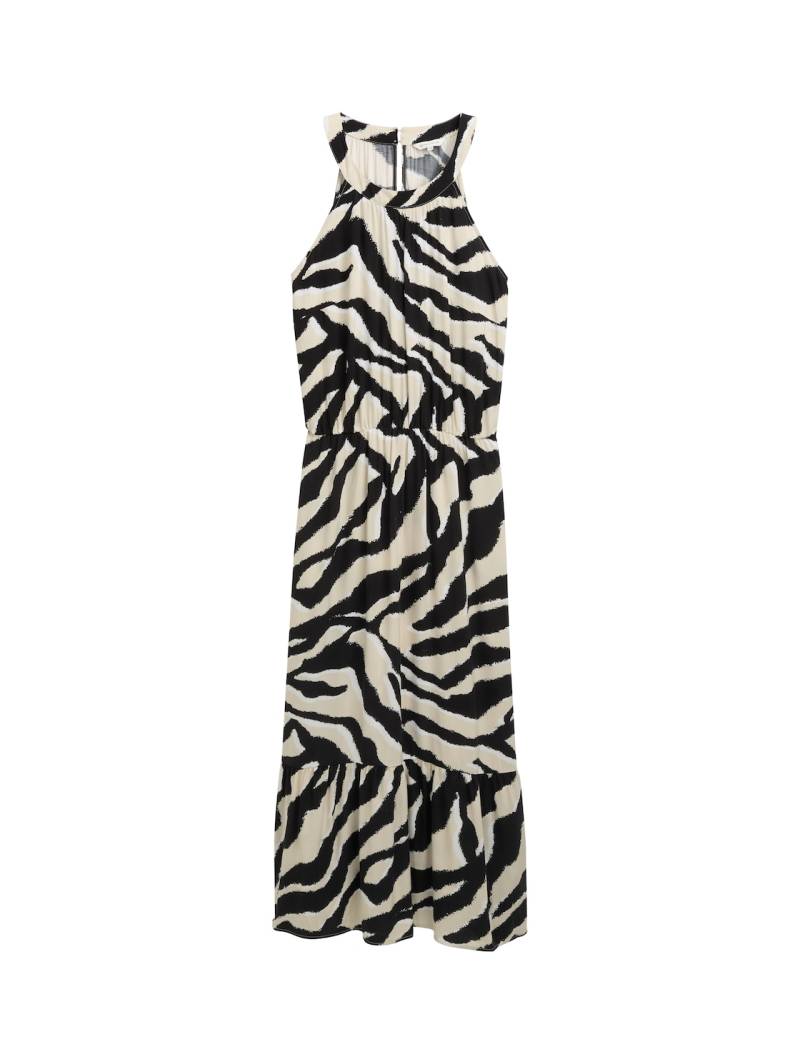TOM TAILOR Damen Neckholder Maxi-Kleid, braun, Gemustert, Gr. 40 von Tom Tailor