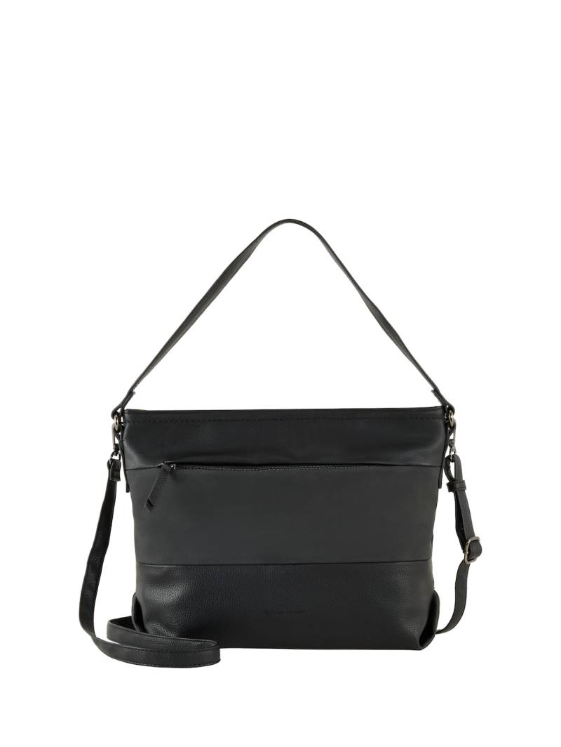TOM TAILOR Damen TTNICOLINA M Schultertasche mit Material-Mix, schwarz, Uni, Gr. ONESIZE von Tom Tailor