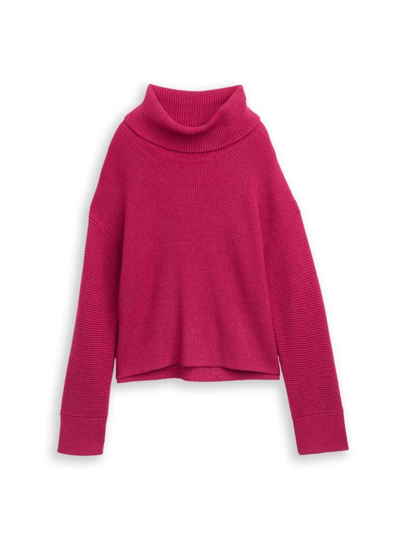 TOM TAILOR Damen Oversize Rollkragenpullover, rot, Meliert, Gr. XXXL TOM TAILOR Damen Oversize Rollkragenpullover, rot, Meliert, Gr. XXXL von Tom Tailor