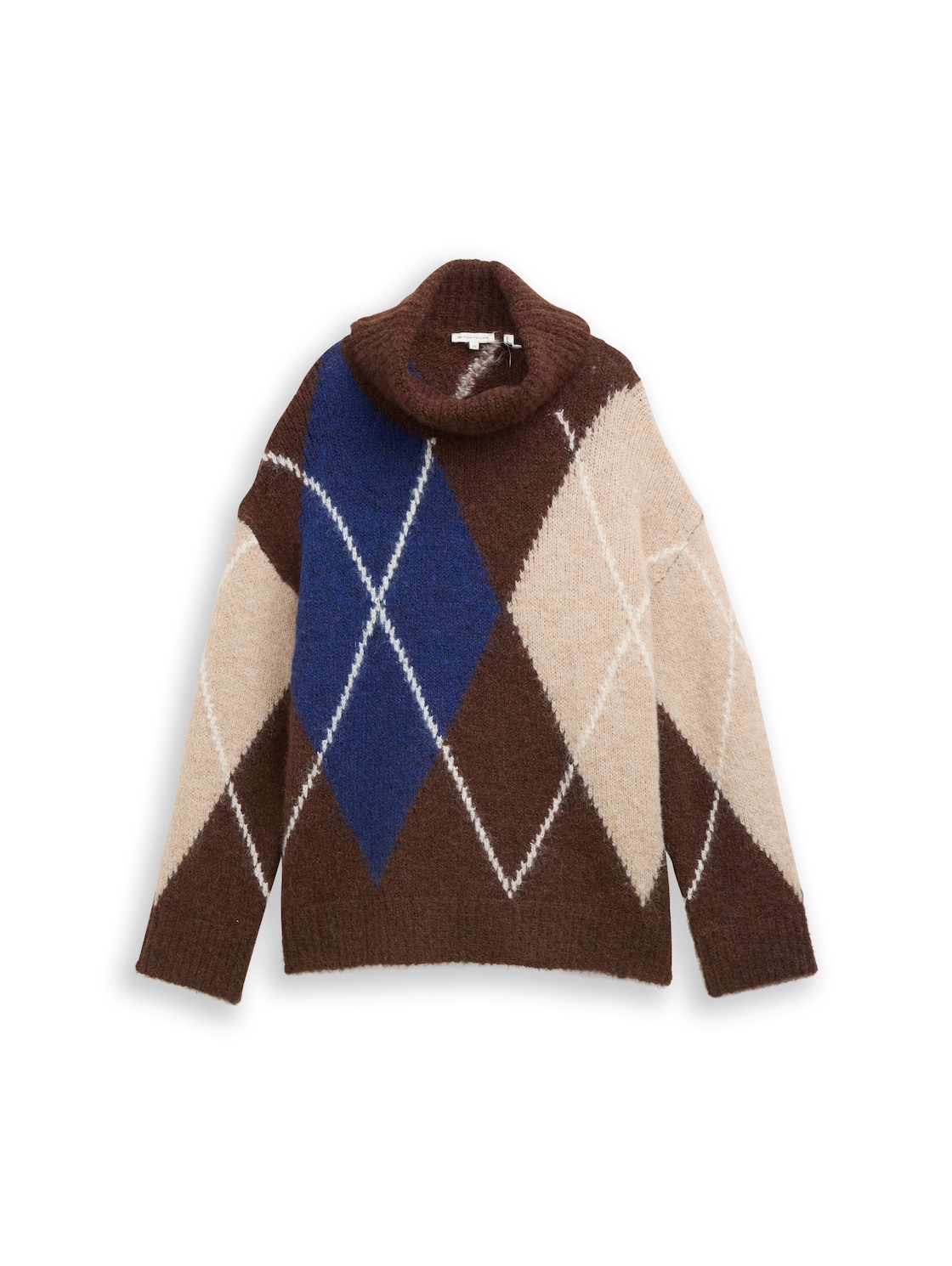 TOM TAILOR Damen Oversize Rollkragenpullover mit Wollanteil, braun, Gemustert, Gr. S TOM TAILOR Damen Oversize Rollkragenpullover mit Wollanteil, braun, Gemustert, Gr. S von Tom Tailor