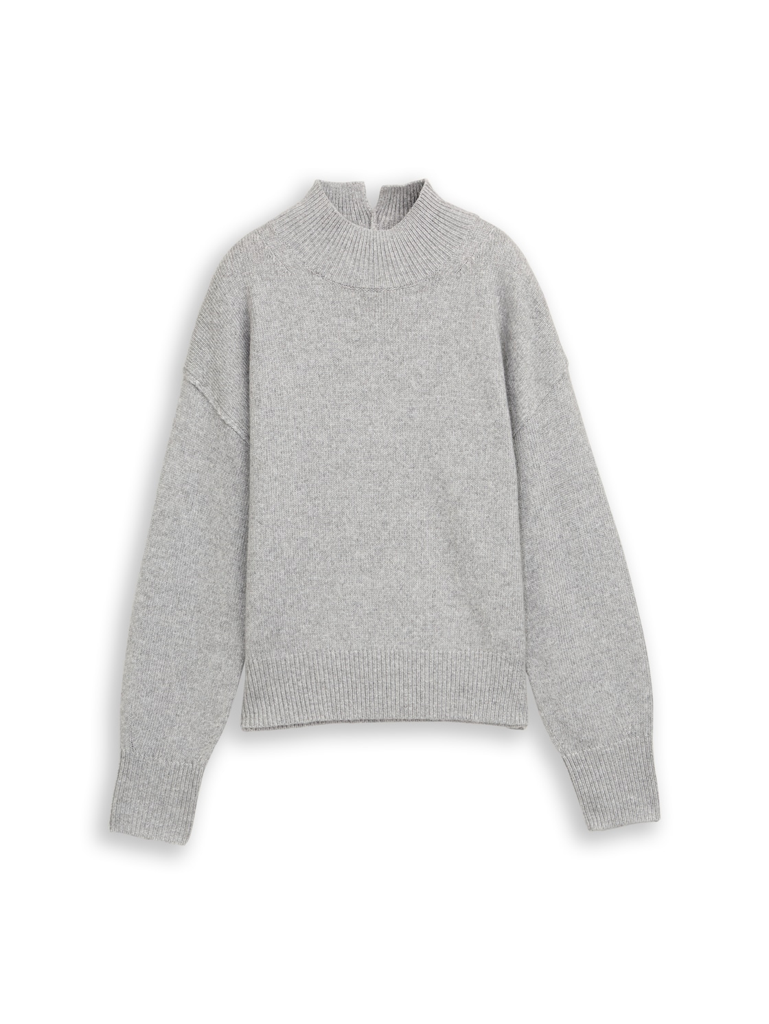 TOM TAILOR Damen Oversize Strickpullover mit Stehkragen, bunt, Meliert, Gr. XL von Tom Tailor