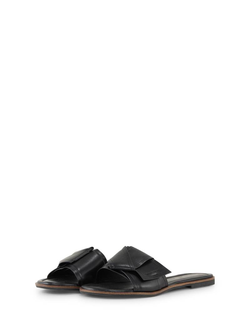 TOM TAILOR Damen Flache Sandalen mit Schleifen-Detail, schwarz, Uni, Gr. 37 von Tom Tailor