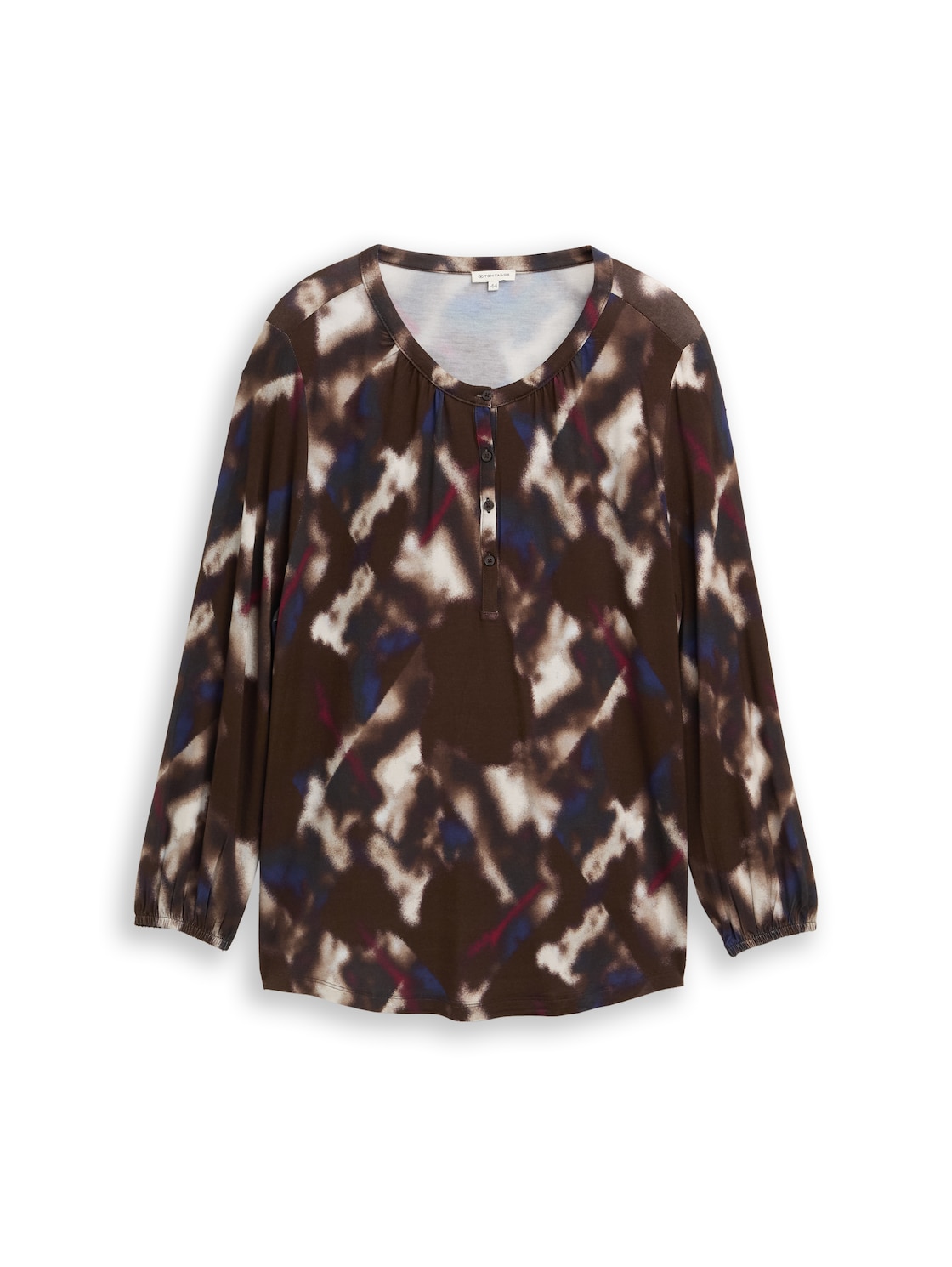 TOM TAILOR Damen Plus Size - Blusenshirt mit Muster, braun, Gemustert, Gr. 54 von Tom Tailor