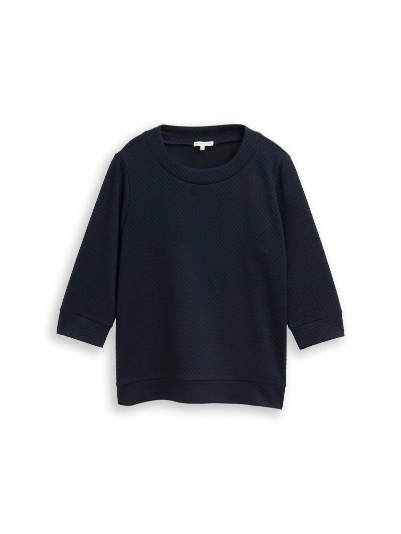 TOM TAILOR Damen Plus Size - Boxy Fit Sweatshirt, blau, Uni, Gr. 52 TOM TAILOR Damen Plus Size - Boxy Fit Sweatshirt, blau, Uni, Gr. 52 von Tom Tailor