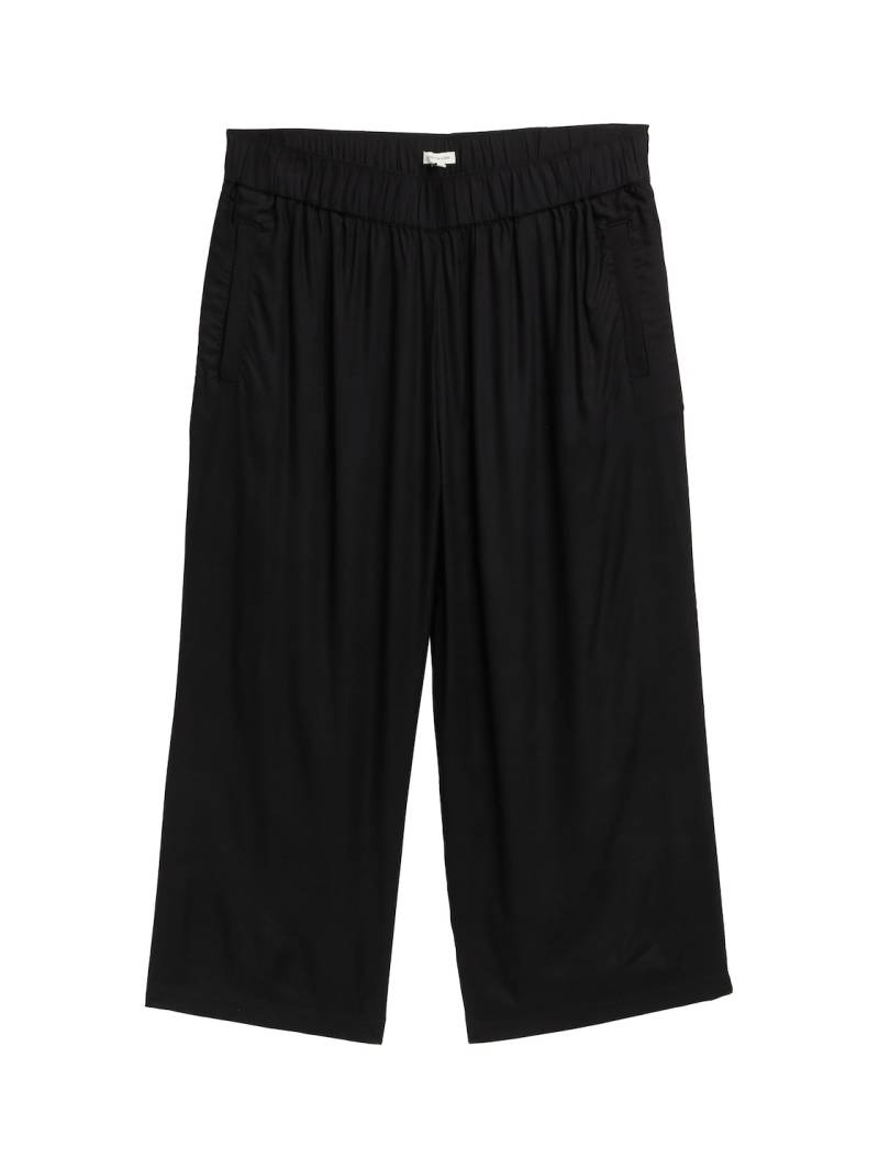 TOM TAILOR Damen Plus Size - Culotte Hose, schwarz, Uni, Gr. 46/28 von Tom Tailor