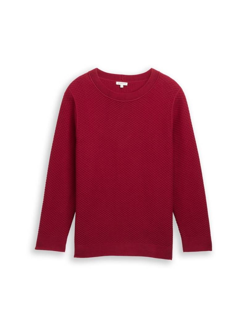TOM TAILOR Damen Plus Size - Loose Fit Strickpullover aus Baumwolle, rot, Uni, Gr. 50 TOM TAILOR Damen Plus Size - Loose Fit Strickpullover aus Baumwolle, rot, Uni, Gr. 50 von Tom Tailor