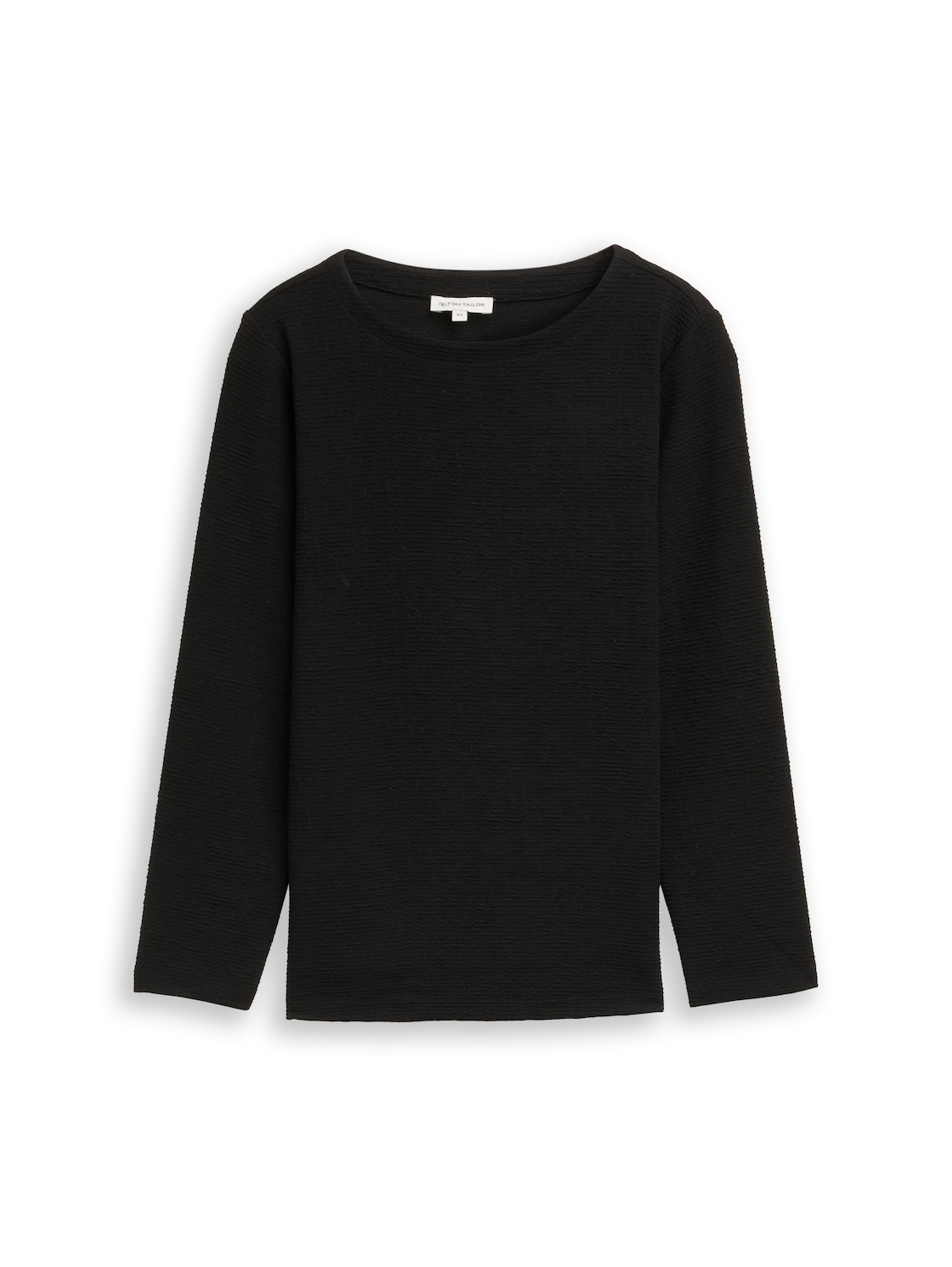 TOM TAILOR Damen Plus Size - Sweatshirt mit Glitzer-Effekt, schwarz, Uni, Gr. 44 von Tom Tailor