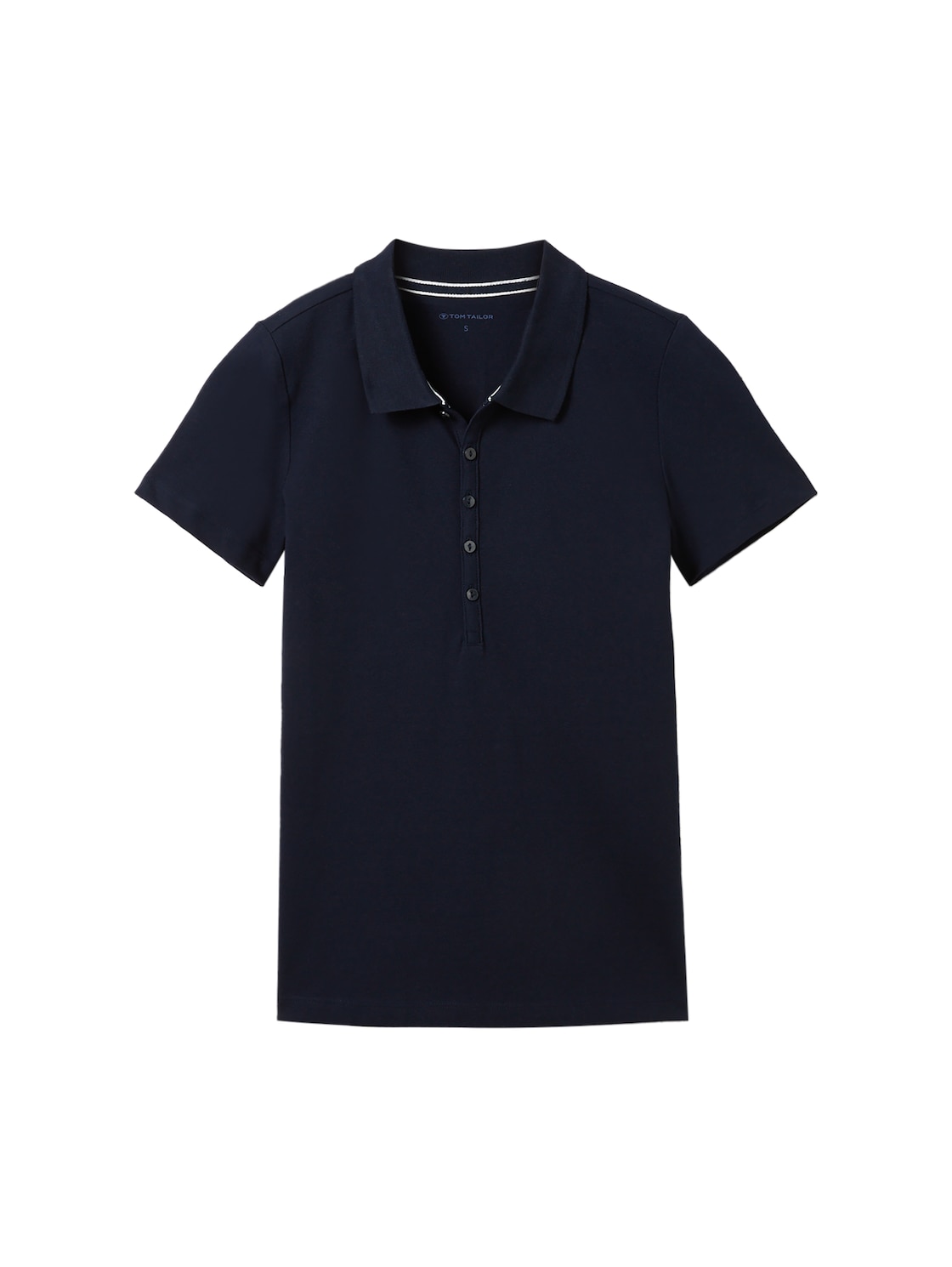 TOM TAILOR Damen Gestreiftes Poloshirt, blau, Gr. S von Tom Tailor