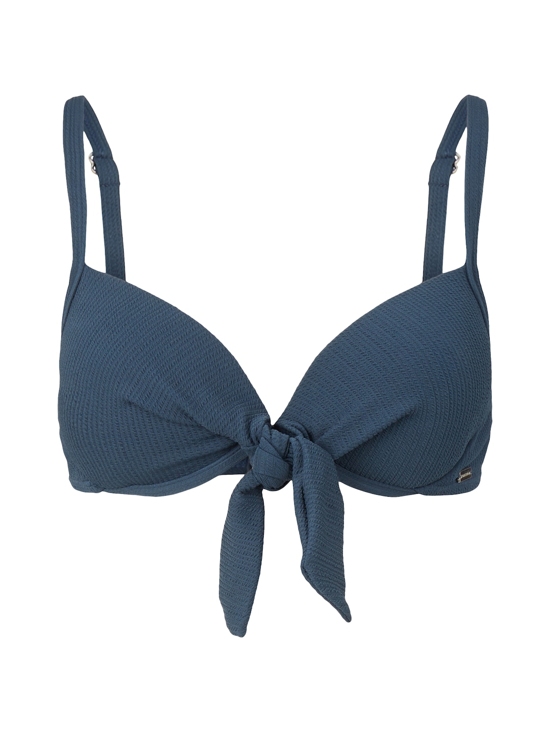 TOM TAILOR Damen Push-Up Bikinitop mit Knotendetail, blau, Gr. 42C von Tom Tailor