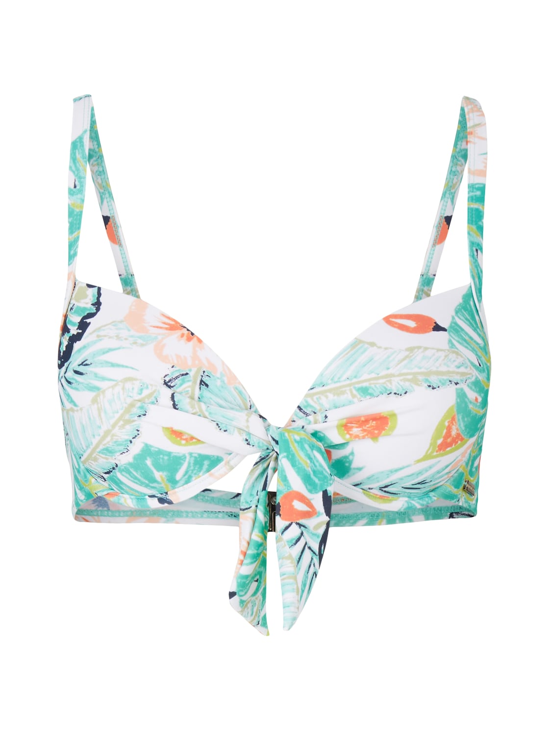 TOM TAILOR Damen Push-Up Bikinitop mit Print, weiß, Print, Gr. 44B von Tom Tailor