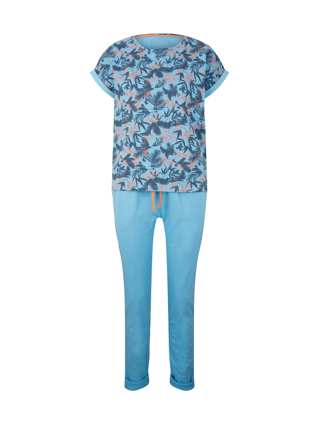 TOM TAILOR Damen Pyjama-Set mit gemustertem Oberteil, blau, Gemustert, Gr. 46 TOM TAILOR Damen Pyjama-Set mit gemustertem Oberteil, blau, Gemustert, Gr. 46 von Tom Tailor