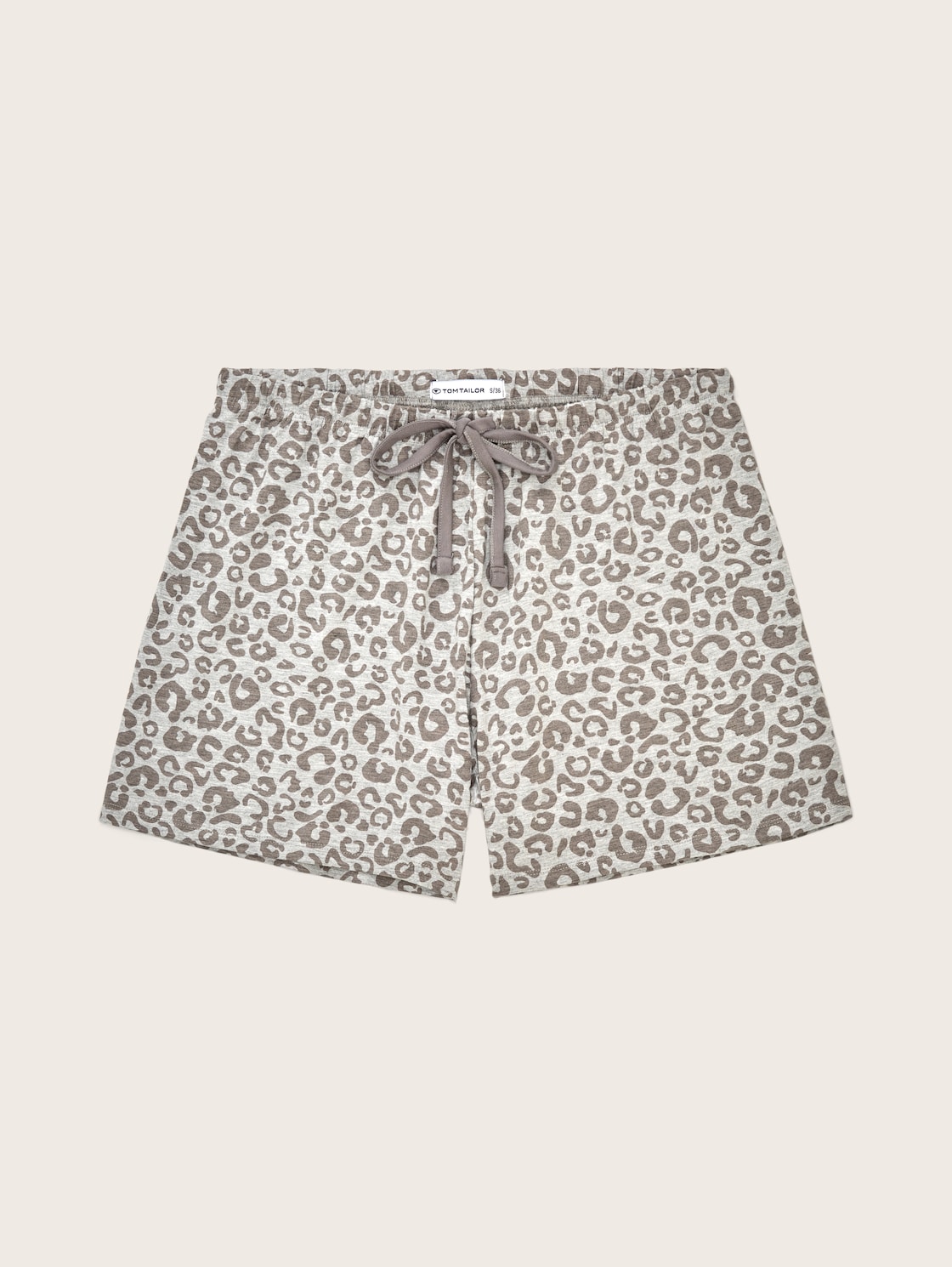 TOM TAILOR Damen Pyjama Shorts mit Animalprint, grau, Animalprint, Gr. 3XL/46 von Tom Tailor