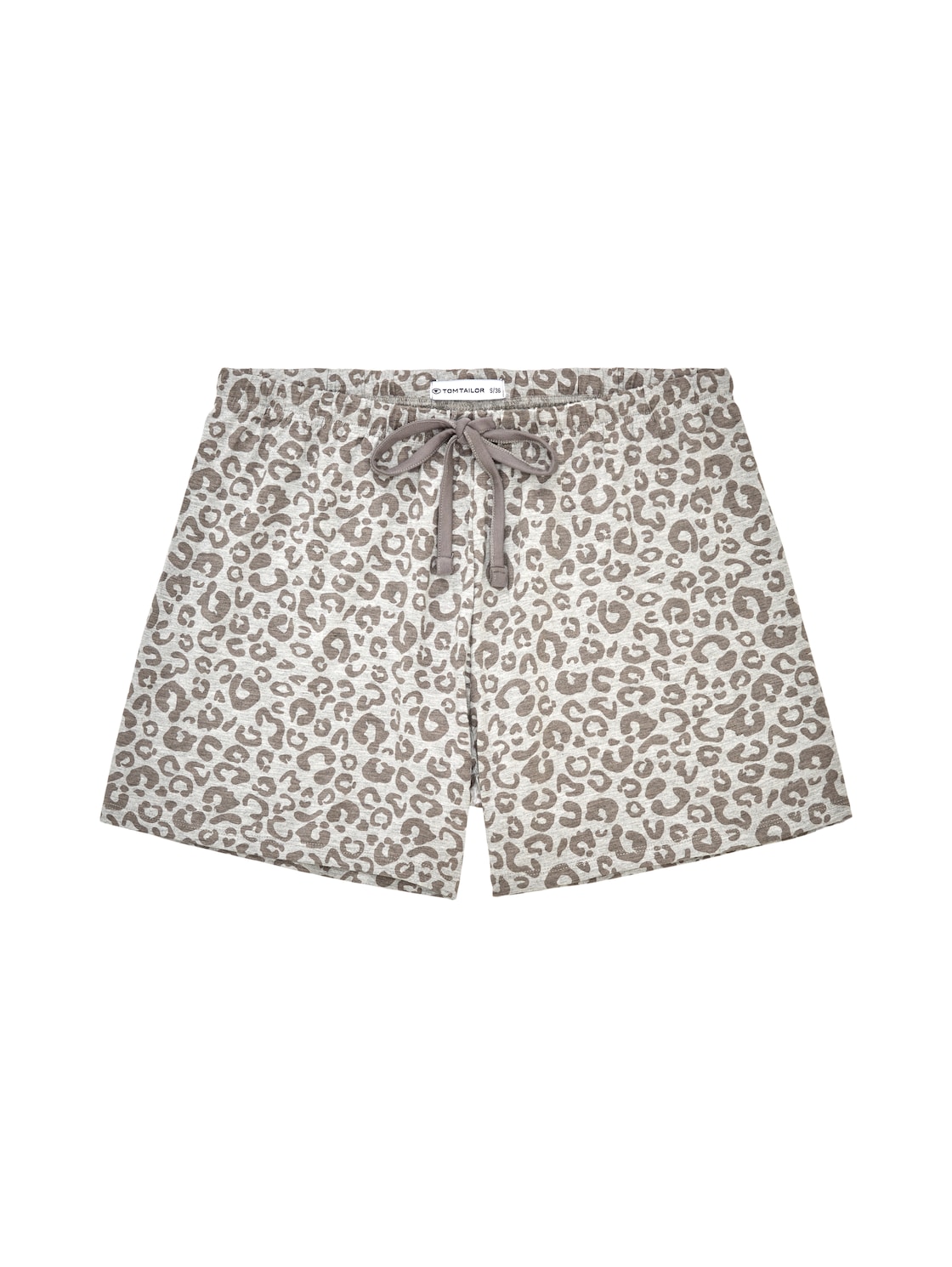 TOM TAILOR Damen Pyjama Shorts mit Animalprint, grau, Animalprint, Gr. XL/42 von Tom Tailor