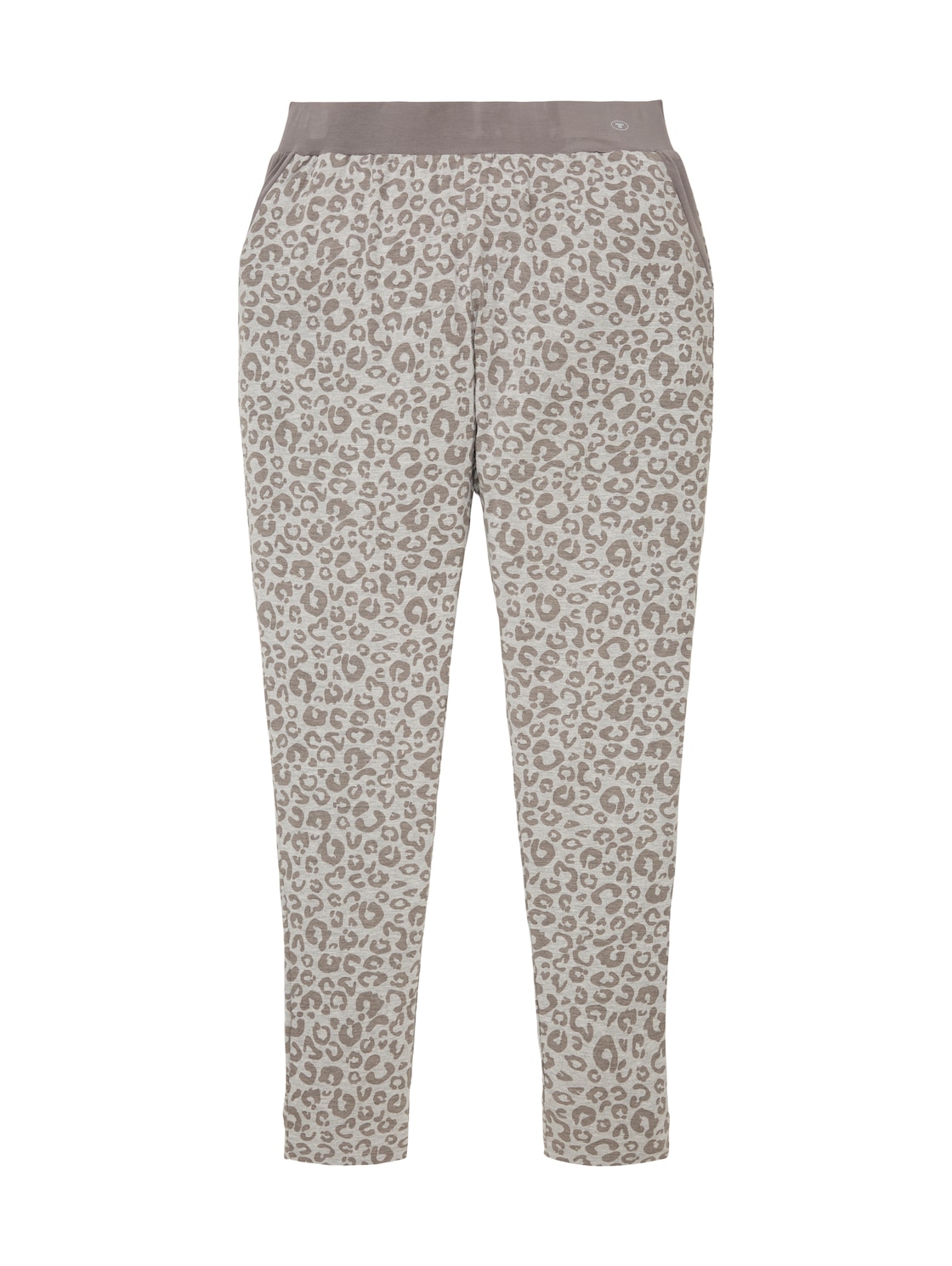 TOM TAILOR Damen Pyjamahose mit Leo-Print, grau, Animalprint, Gr. L/40 von Tom Tailor