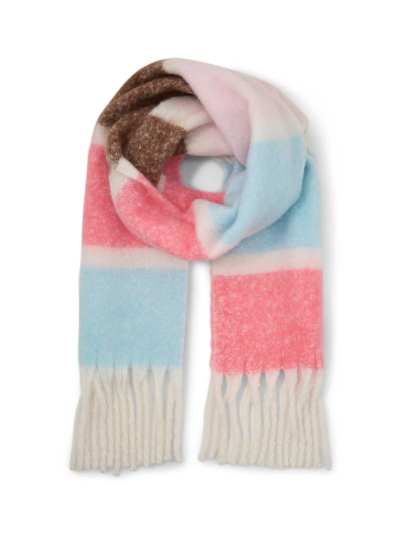 TOM TAILOR Damen Schal mit Streifenmuster, rosa, Gestreift, Gr. ONESIZE von Tom Tailor