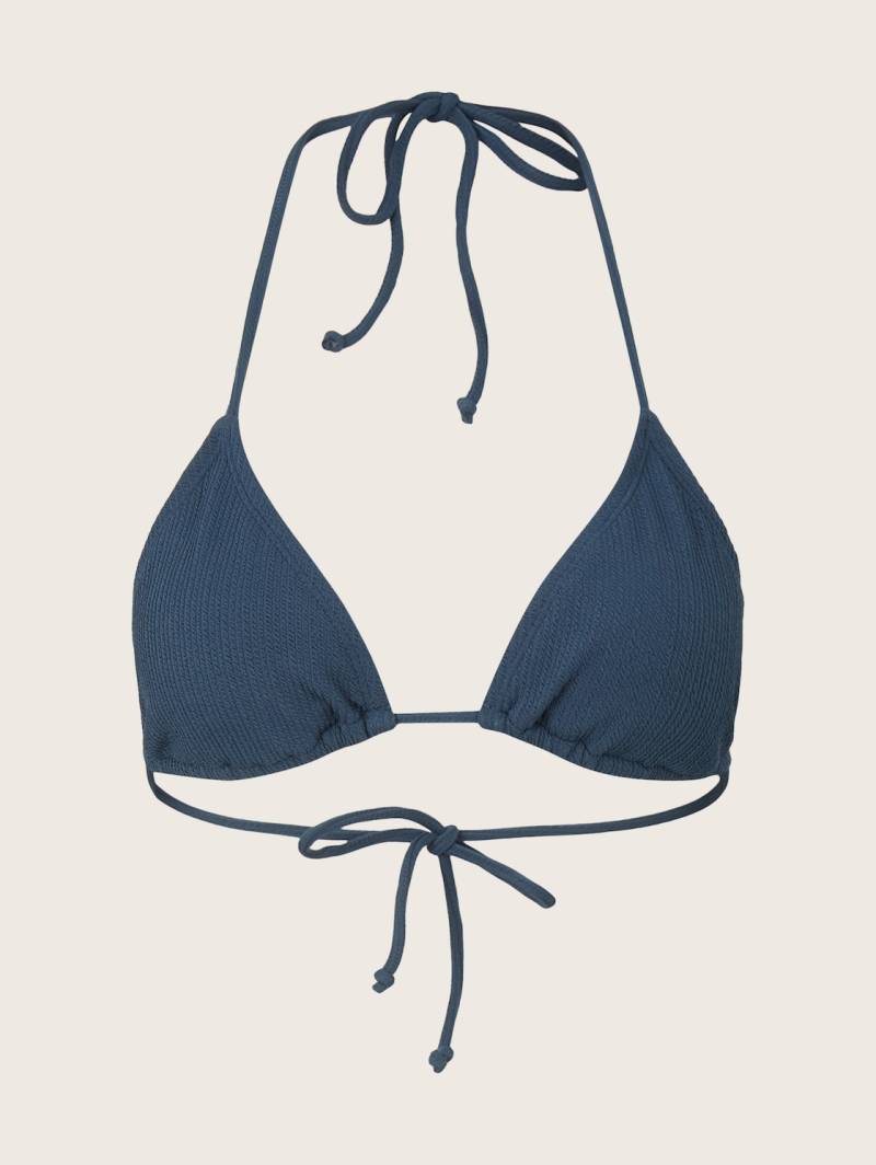 TOM TAILOR Damen Schlichtes Triangel Bikinitop, blau, Gr. 40 von Tom Tailor