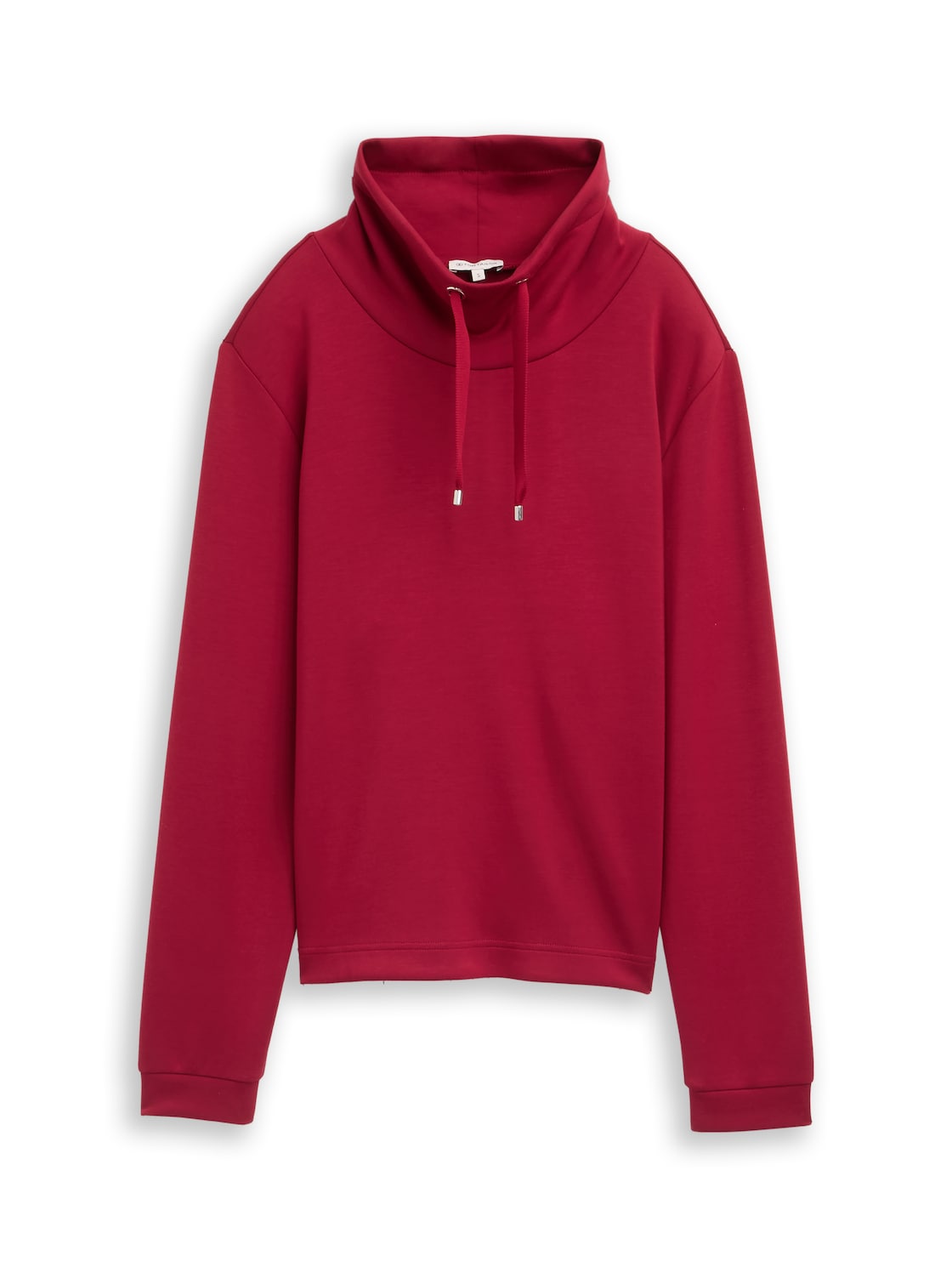 TOM TAILOR Damen Scuba Sweatshirt mit Stehkragen, rot, Uni, Gr. XS TOM TAILOR Damen Scuba Sweatshirt mit Stehkragen, rot, Uni, Gr. XS von Tom Tailor