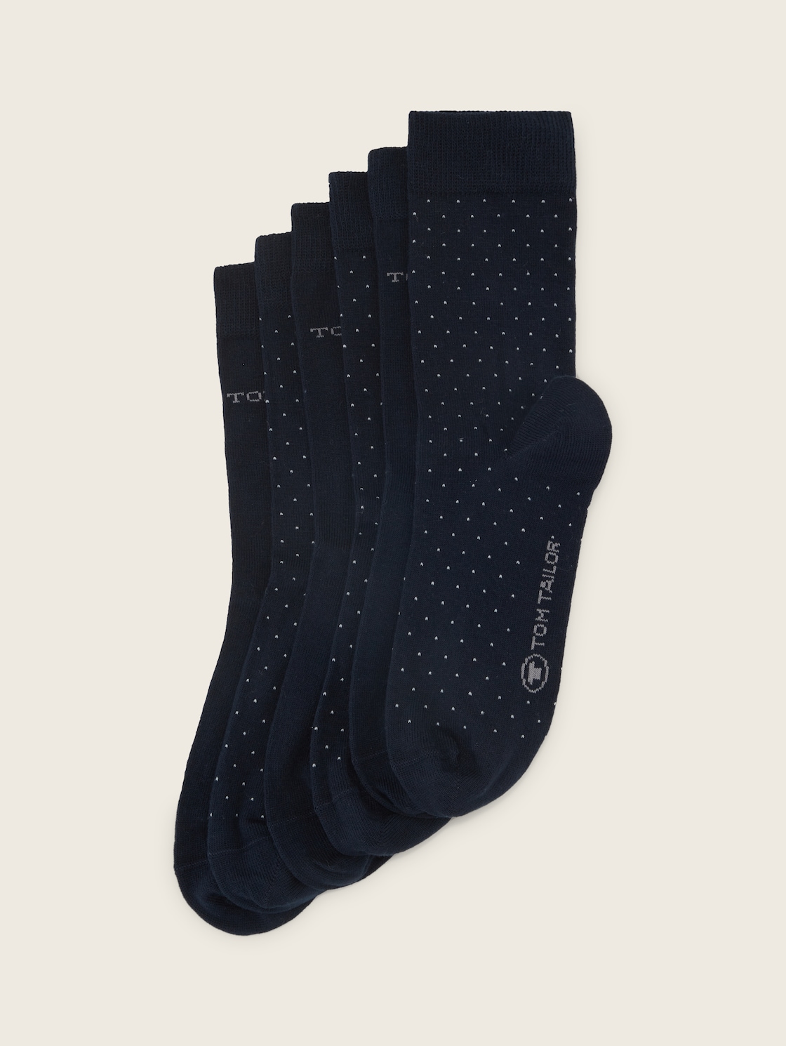 TOM TAILOR Damen Socken im 6er-Pack, blau, Muster, Gr. 39-42 von Tom Tailor