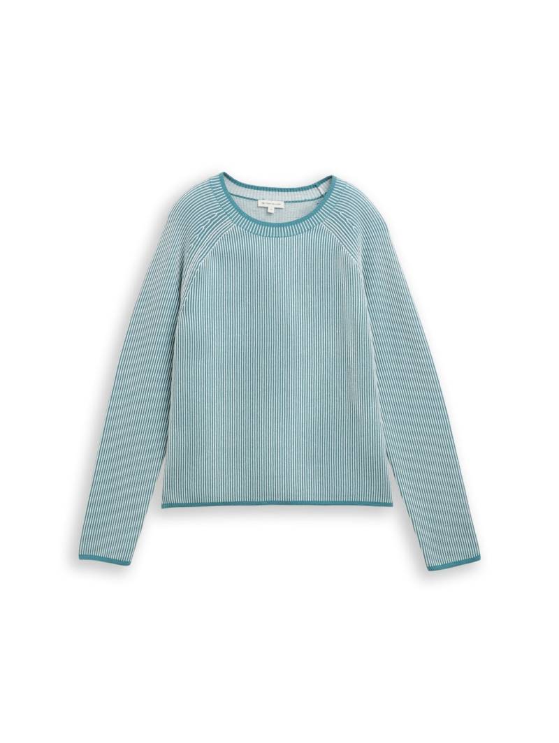 TOM TAILOR Damen Strickpullover mit Rundhalsausschnitt, blau, Meliert, Gr. XXL TOM TAILOR Damen Strickpullover mit Rundhalsausschnitt, blau, Meliert, Gr. XXL von Tom Tailor