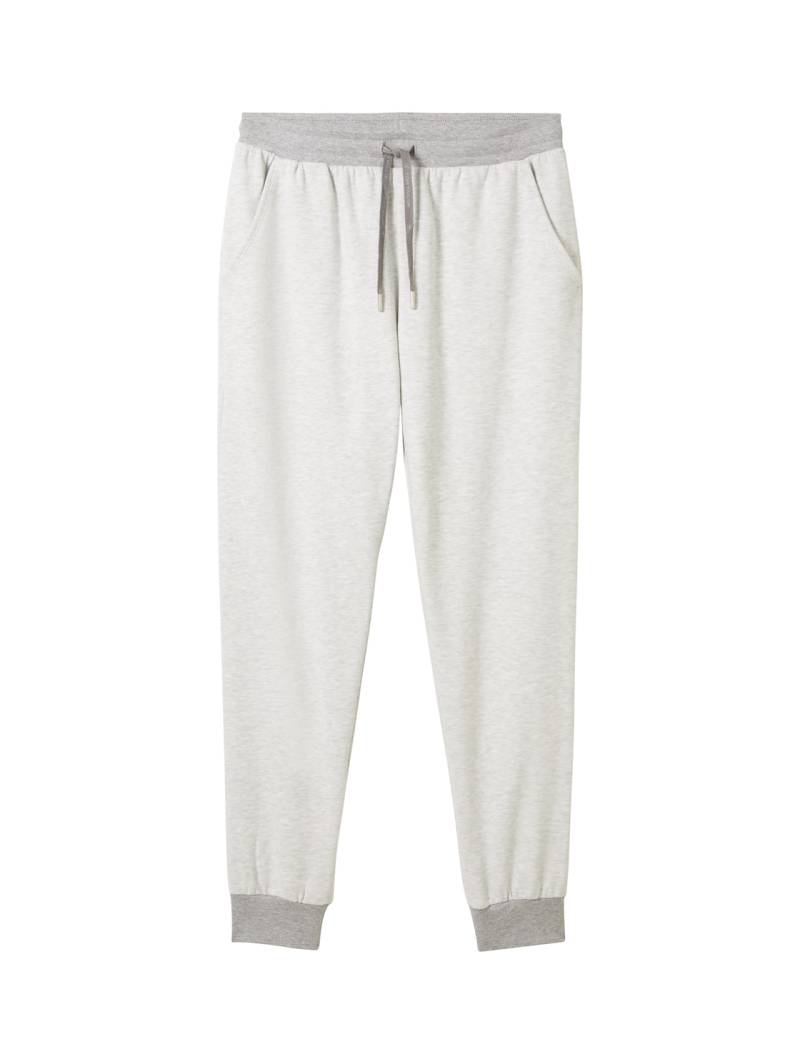TOM TAILOR Damen Loungewear Sweat-Hose in Melange Optik, grau, Meliert, Gr. L/40 von Tom Tailor