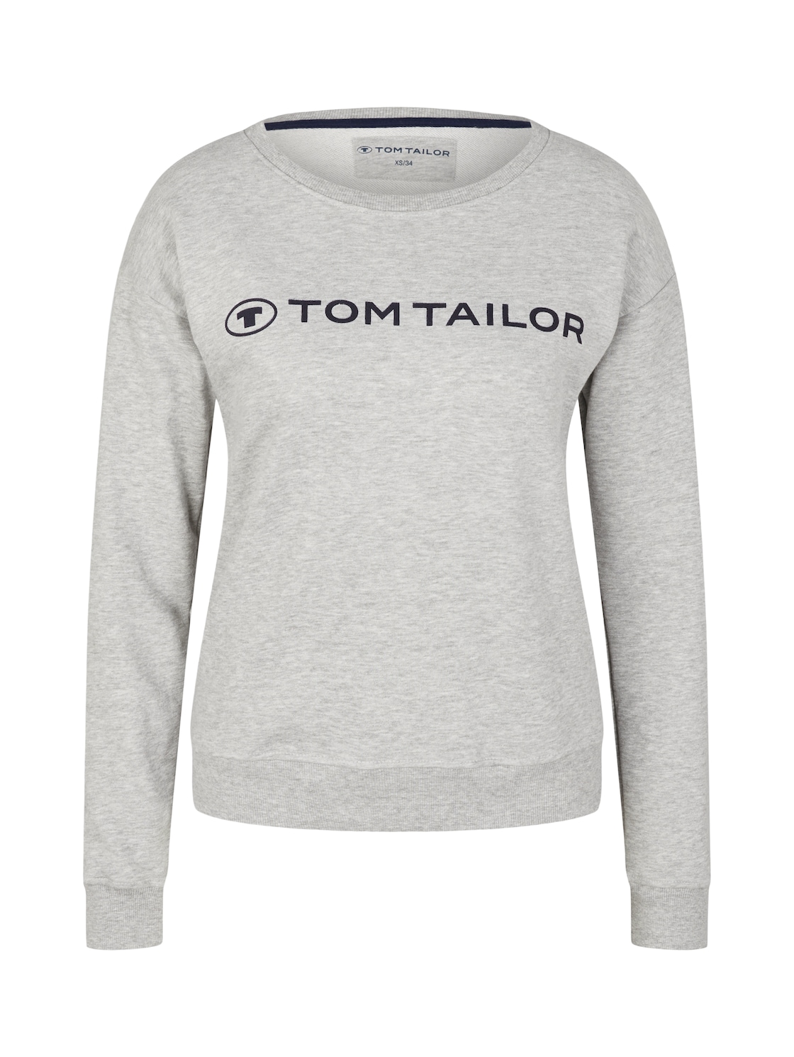 TOM TAILOR Damen Sweatshirt mit Logo-Print, grau, Gr. 44 von Tom Tailor