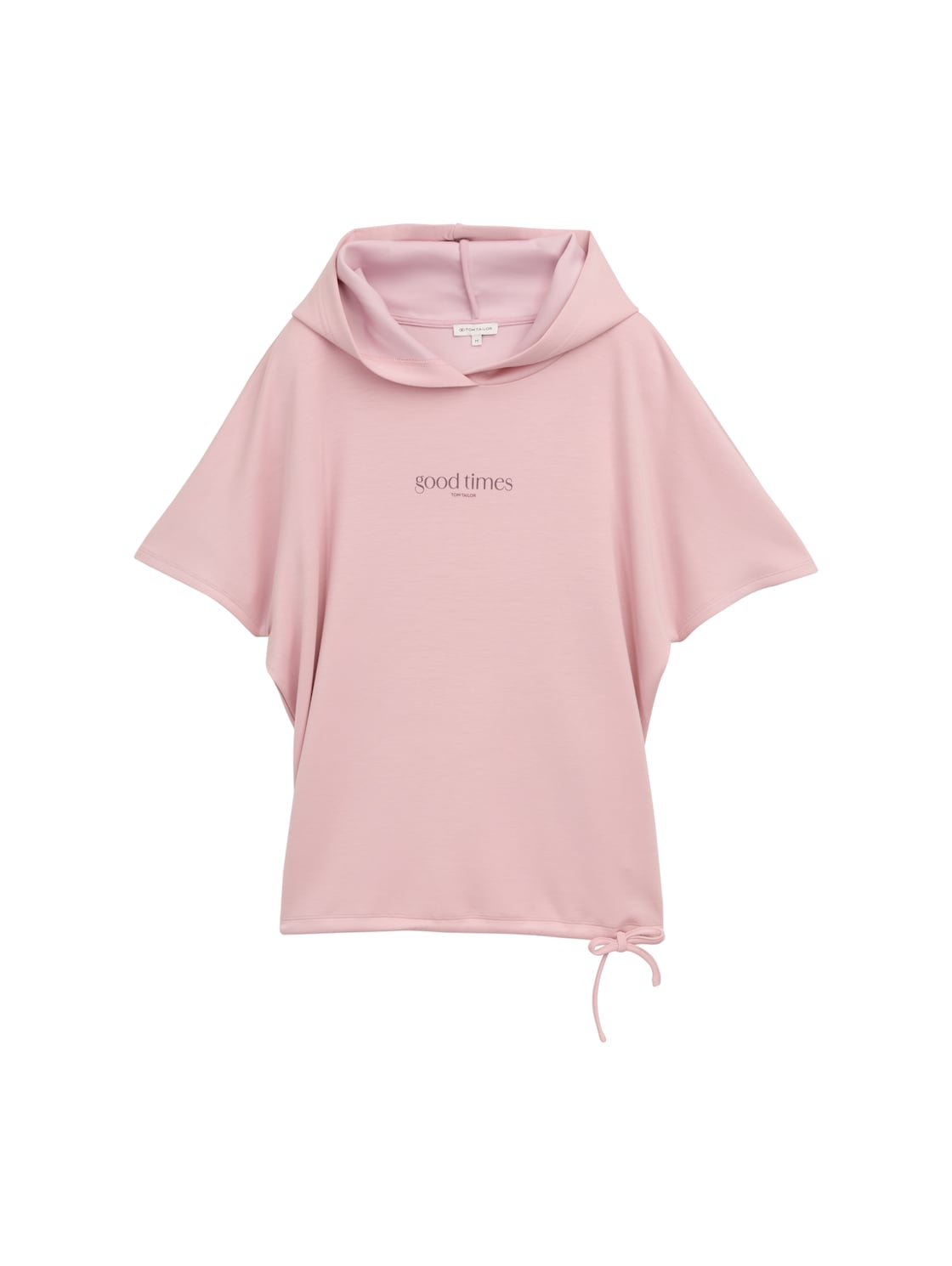 TOM TAILOR Damen T-Shirt mit Kapuze, rosa, Uni, Gr. XS von Tom Tailor
