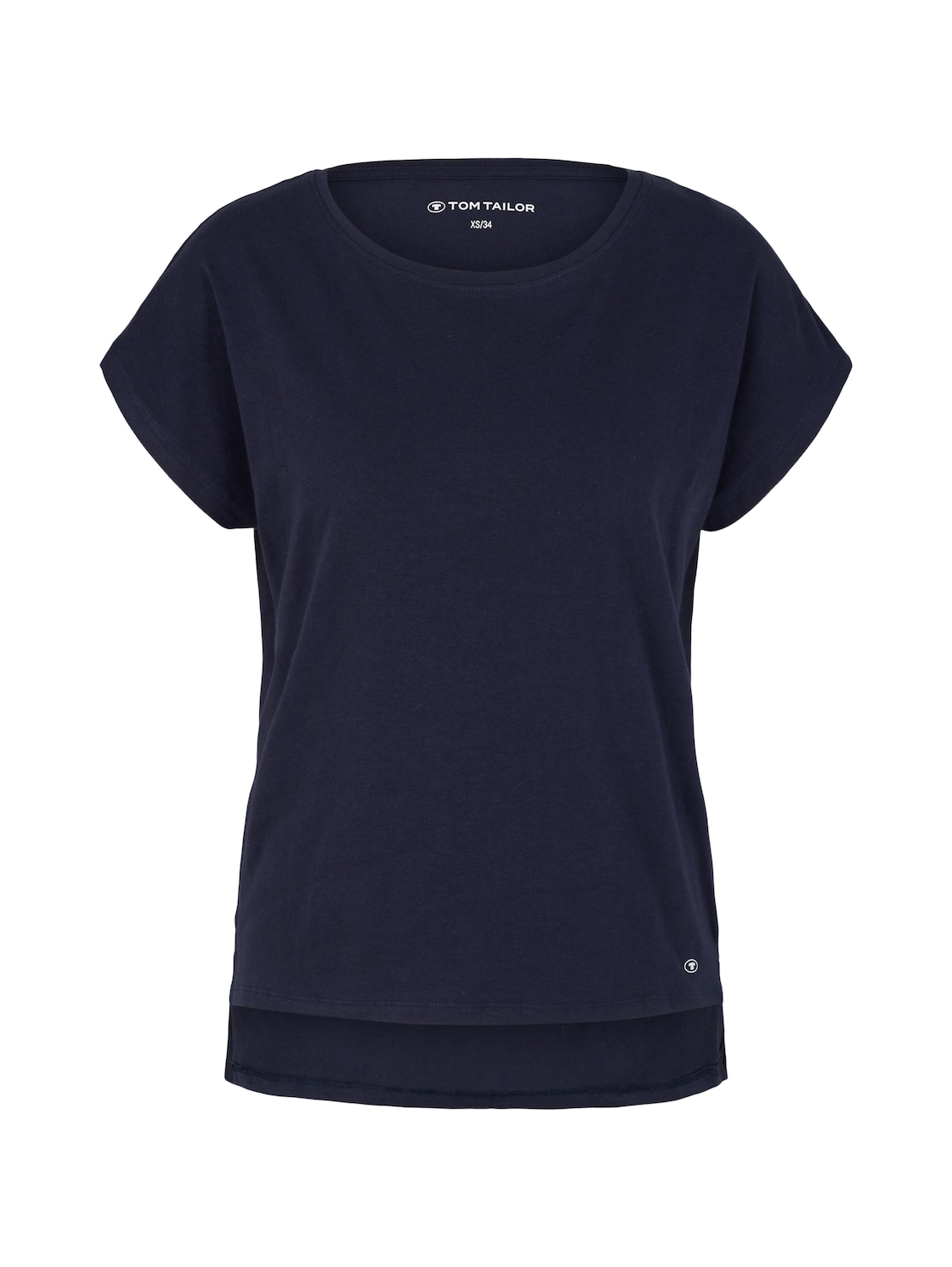 TOM TAILOR Damen T-Shirt mit Logo-Print, blau, Logo Print, Gr. 42 von Tom Tailor