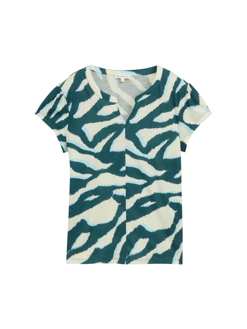 TOM TAILOR Damen T-Shirt mit Muster, grün, Animalprint, Gr. XS TOM TAILOR Damen T-Shirt mit Muster, grün, Animalprint, Gr. XS von Tom Tailor