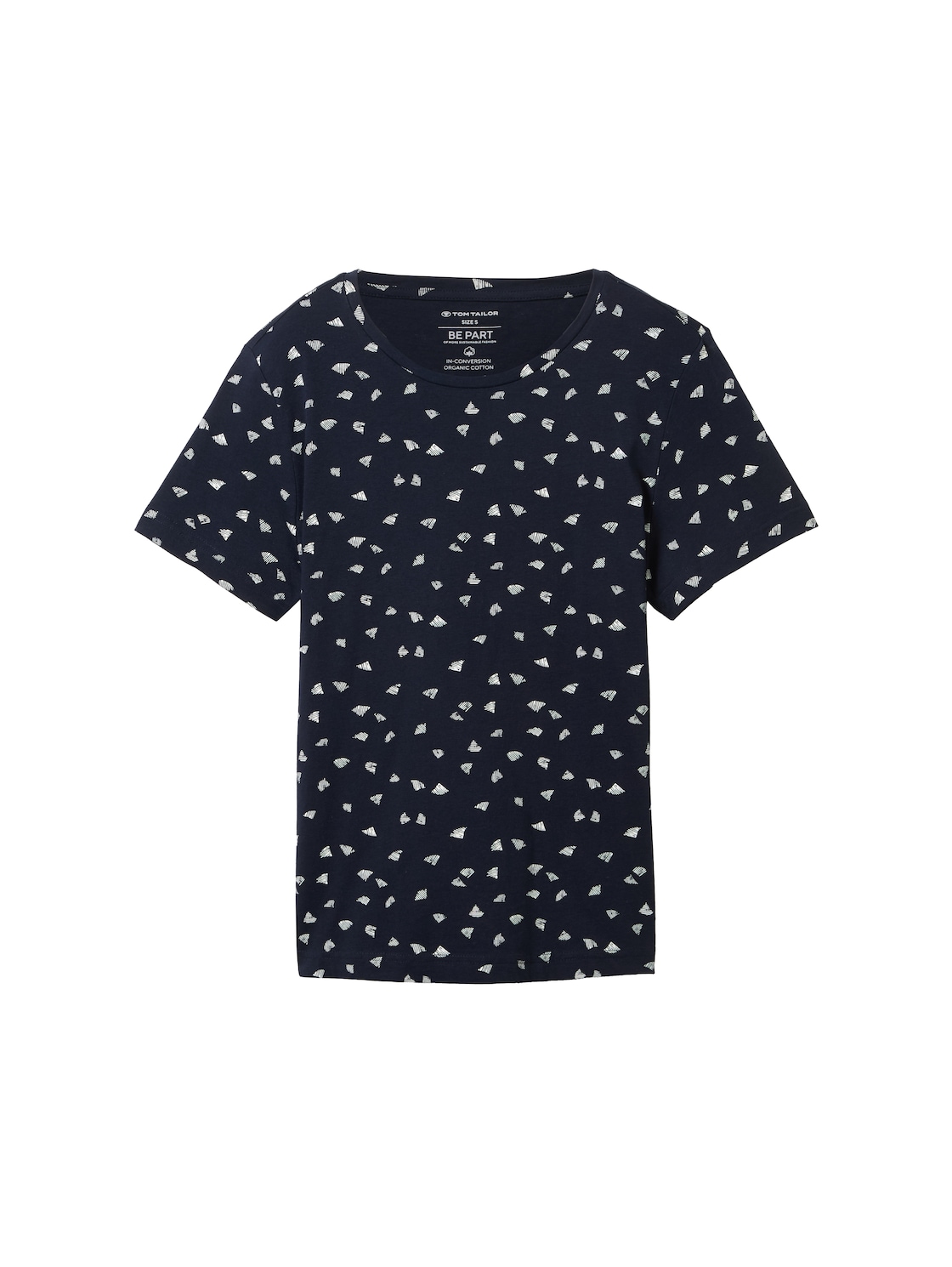 TOM TAILOR Damen T-Shirt mit Print, blau, Print, Gr. S von Tom Tailor