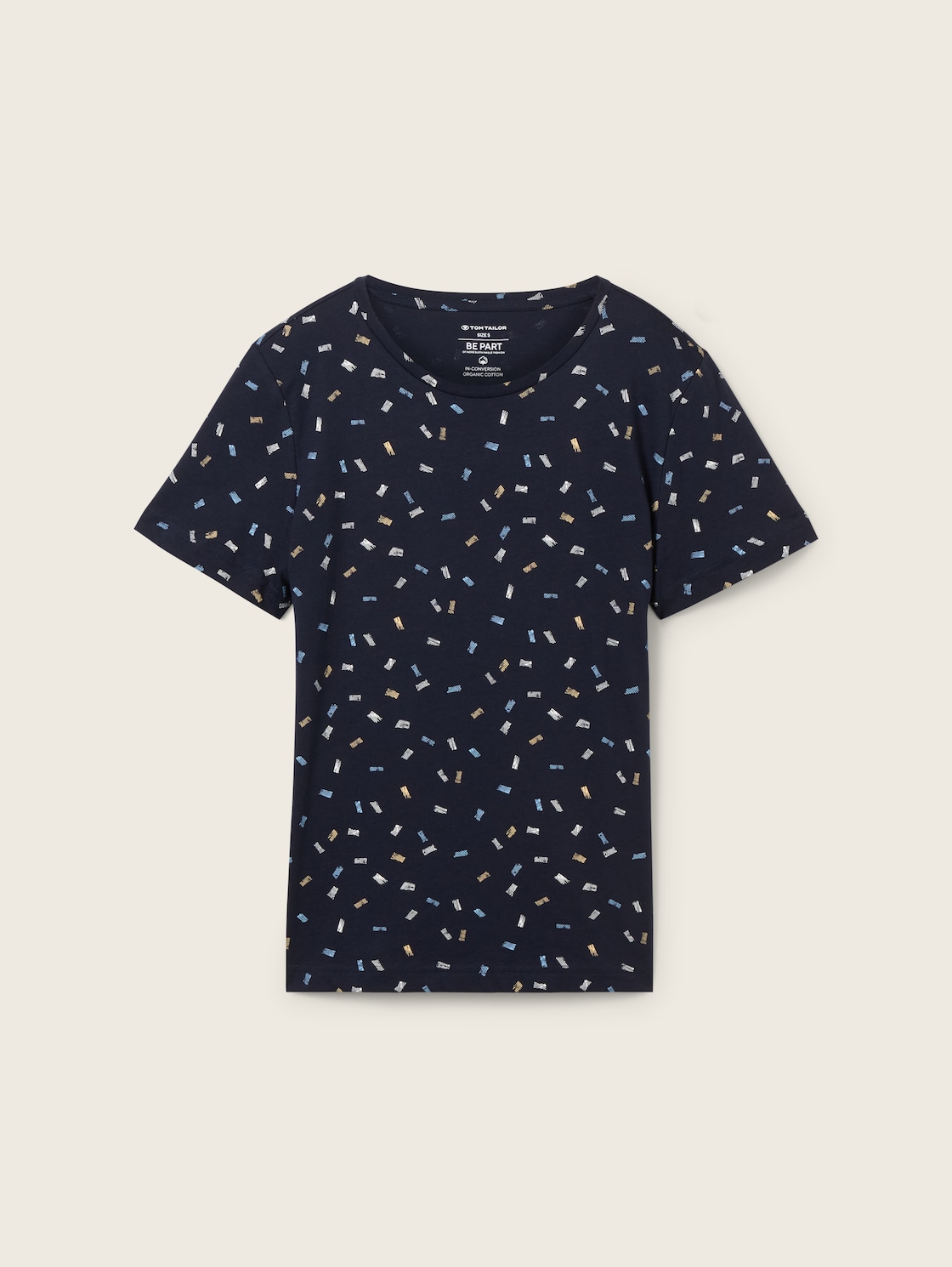 TOM TAILOR Damen T-Shirt mit Print, blau, Print, Gr. XS von Tom Tailor