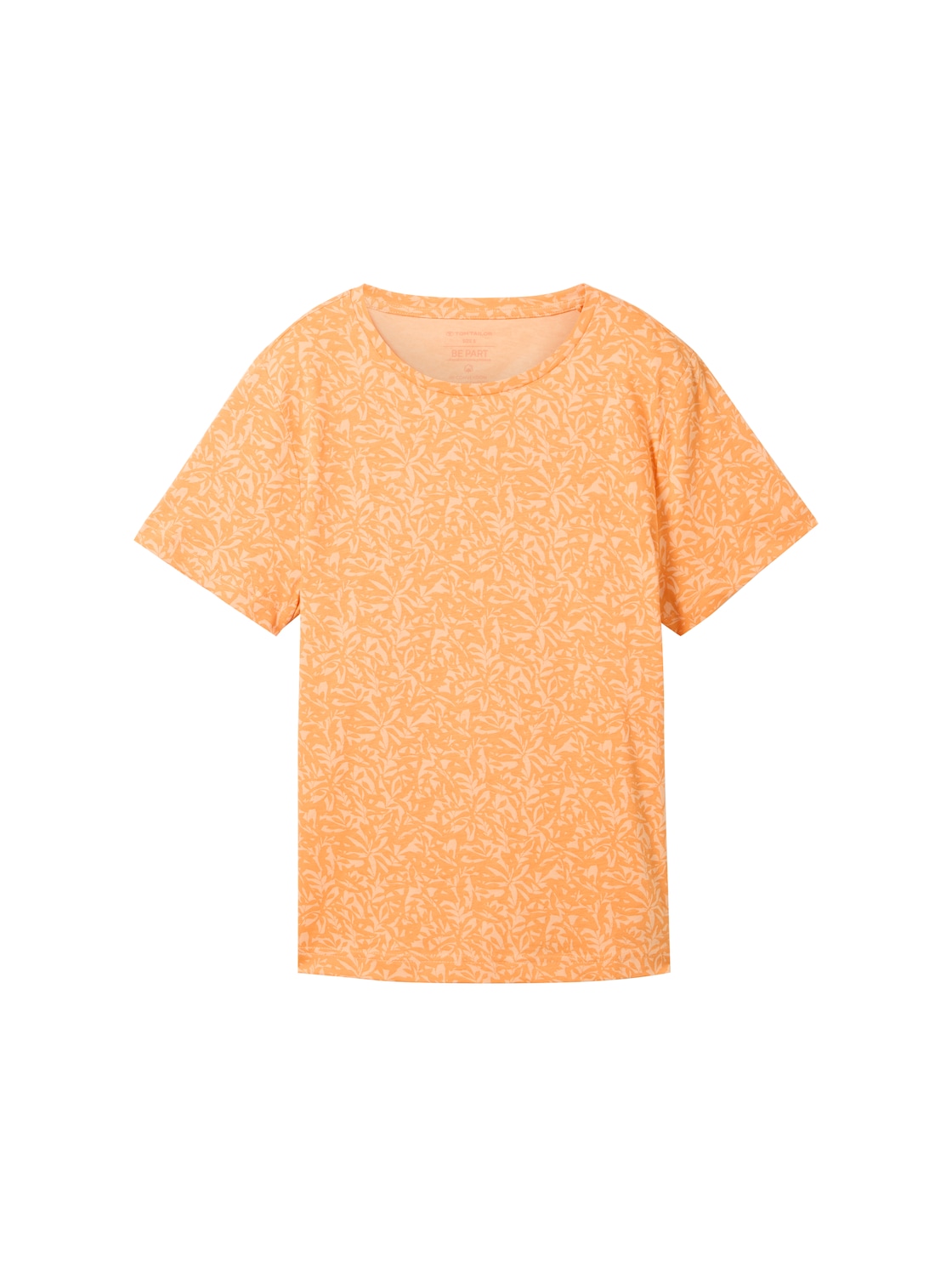 TOM TAILOR Damen T-Shirt mit Print, orange, Print, Gr. S von Tom Tailor