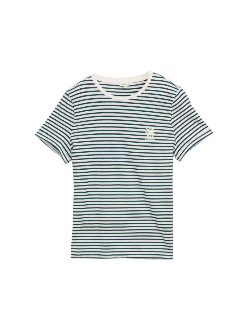 TOM TAILOR Damen T-Shirt mit Streifenmuster, grün, Gestreift, Gr. XS TOM TAILOR Damen T-Shirt mit Streifenmuster, grün, Gestreift, Gr. XS von Tom Tailor
