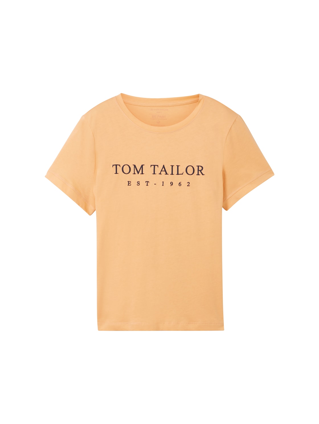 TOM TAILOR Damen T-Shirt mit gesticktem Logo, orange, Gr. XXL von Tom Tailor
