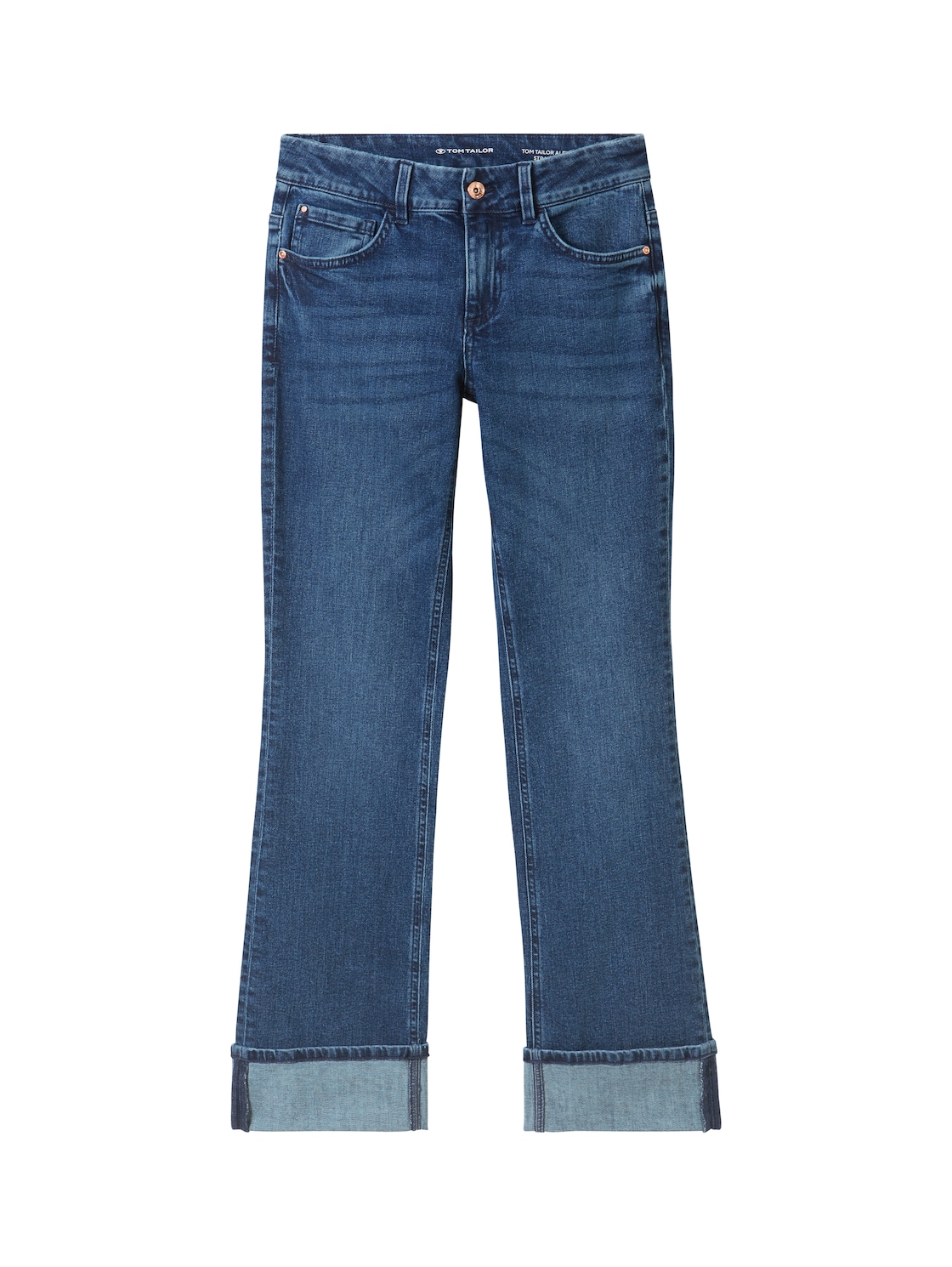 TOM TAILOR Damen TTALEXA STRAIGHT Jeans, blau, Uni, Gr. 30/32 von Tom Tailor
