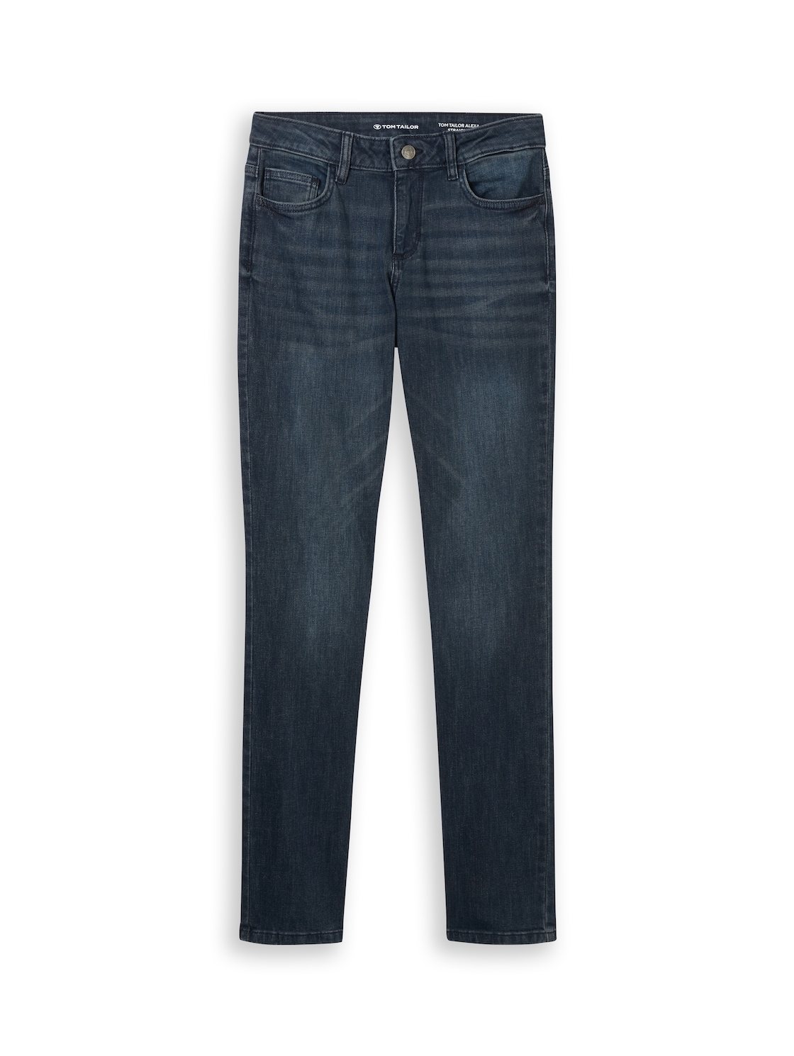 TOM TAILOR Damen TTALEXA STRAIGHT Jeans, blau, Uni, Gr. 32/30 von Tom Tailor