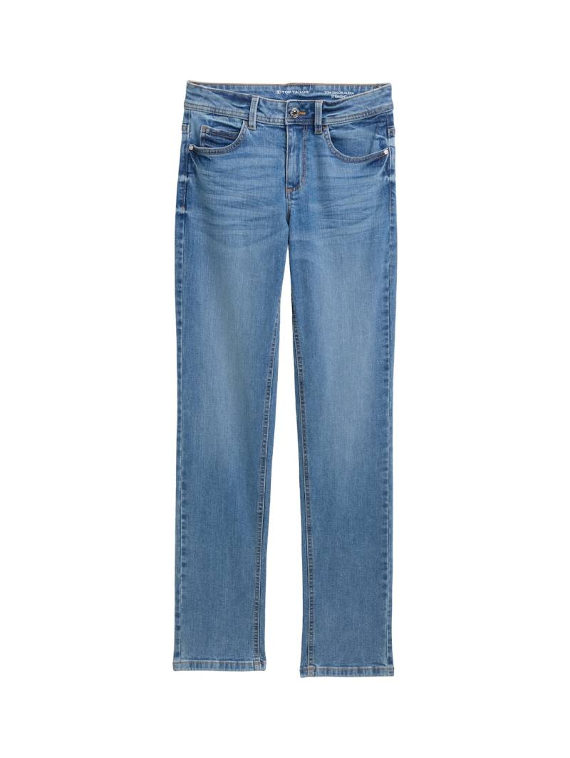 TOM TAILOR Damen TTALEXA STRAIGHT Jeans, blau, Uni, Gr. 32/34 von Tom Tailor