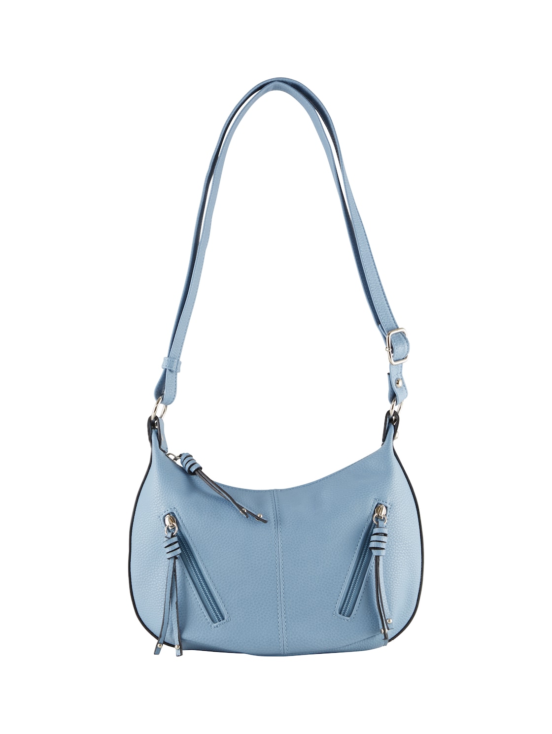 TOM TAILOR Damen TTCAIA S Umhängetasche mit Reißverschluss-Details, blau, Uni, Gr. ONESIZE von Tom Tailor