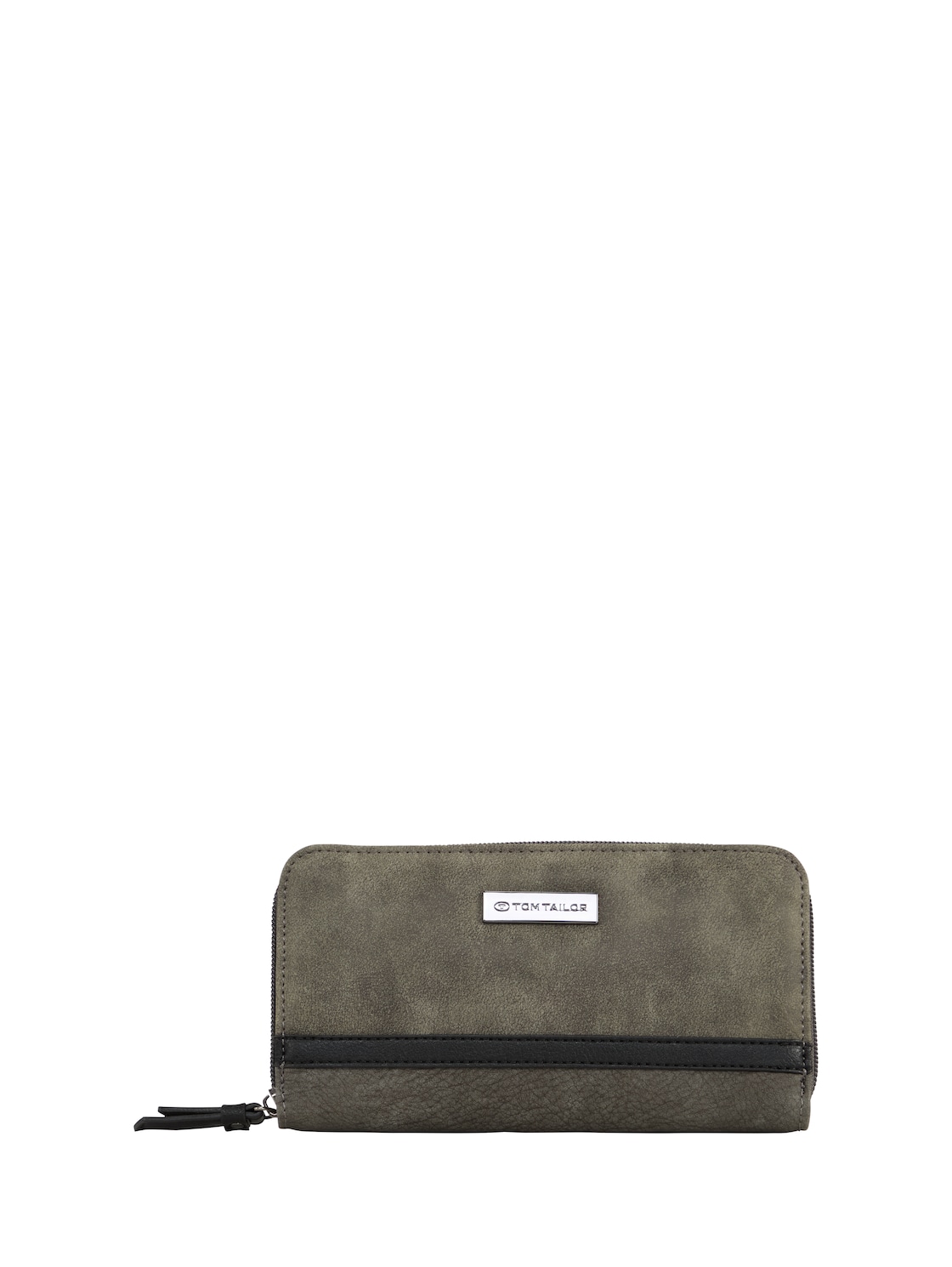 TOM TAILOR Damen TTELIN Portemonnaie mit Logo-Applikation, grau, Uni, Gr. ONESIZE von Tom Tailor