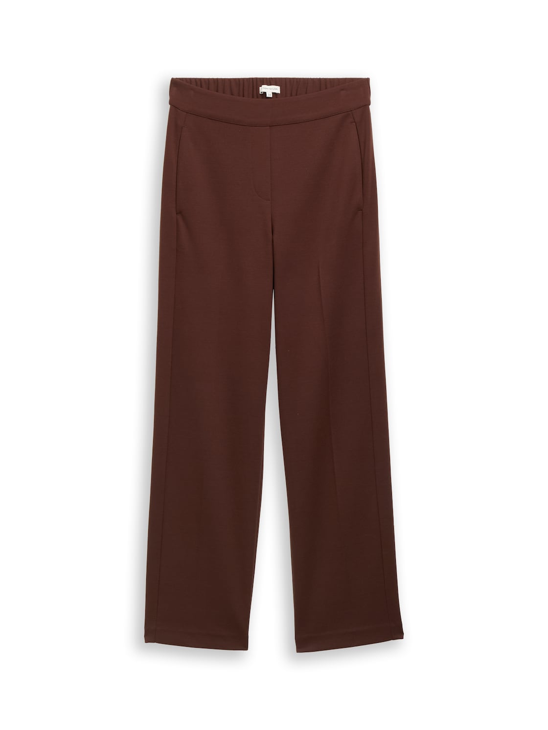 TOM TAILOR Damen TTMIA STRAIGHT Hose, braun, Uni, Gr. 34/32 von Tom Tailor