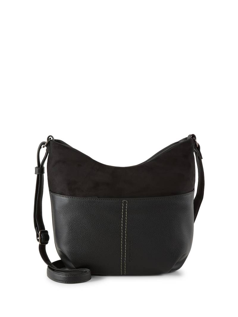 TOM TAILOR Damen TTMIHA M Umhängetasche mit Material-Mix, schwarz, Uni, Gr. ONESIZE von Tom Tailor
